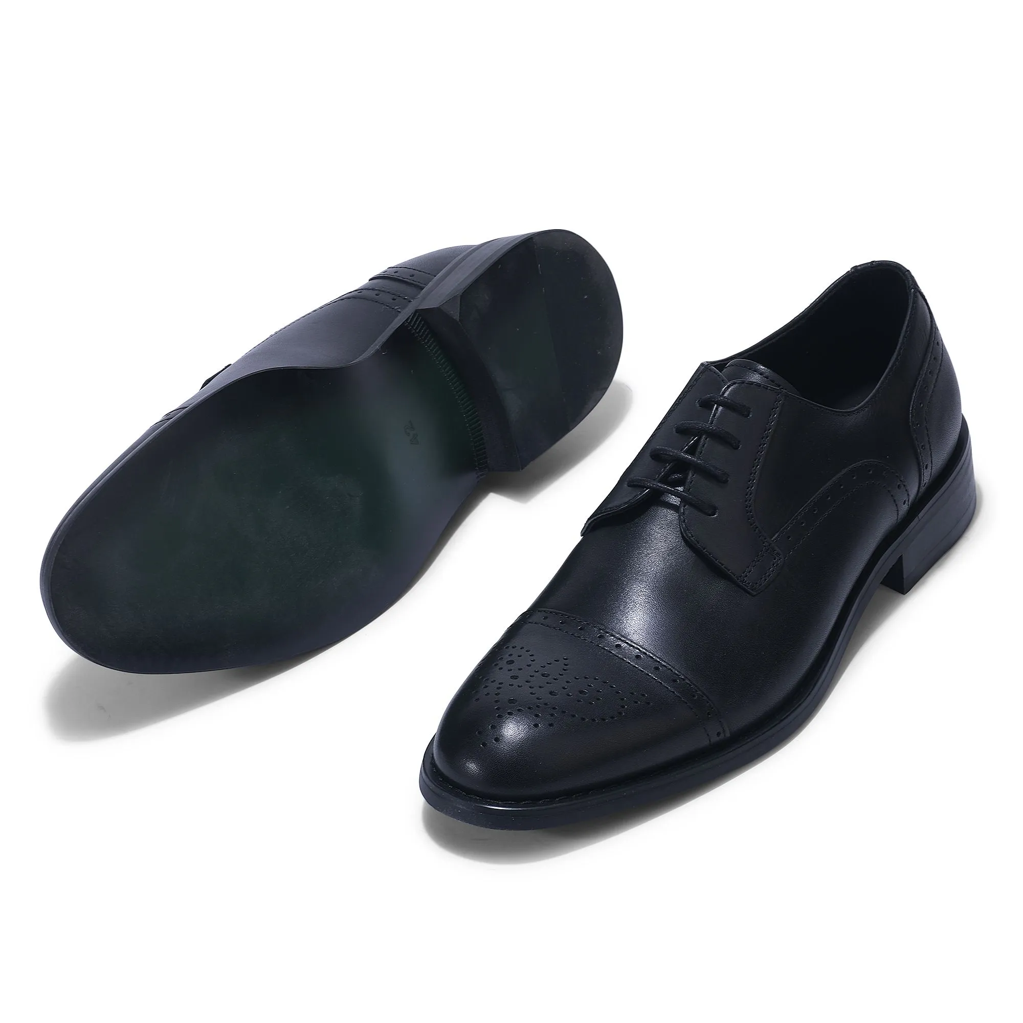 BLACK Oxford shoes for men - Thumbnail 4