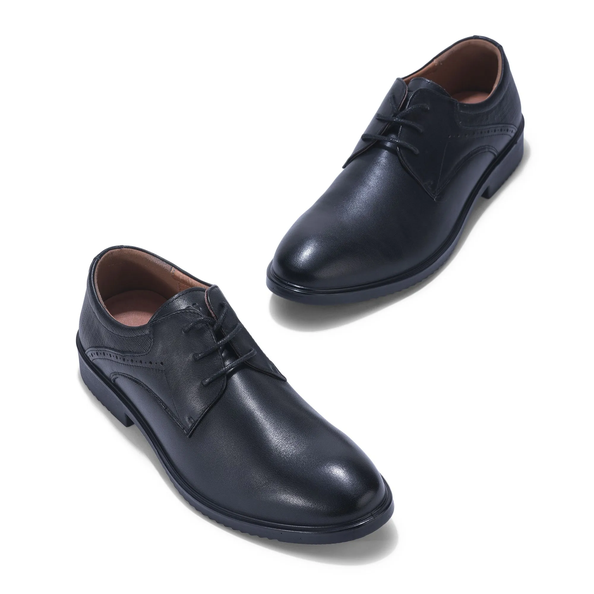 BLACK Derby shoes for men - Thumbnail 2