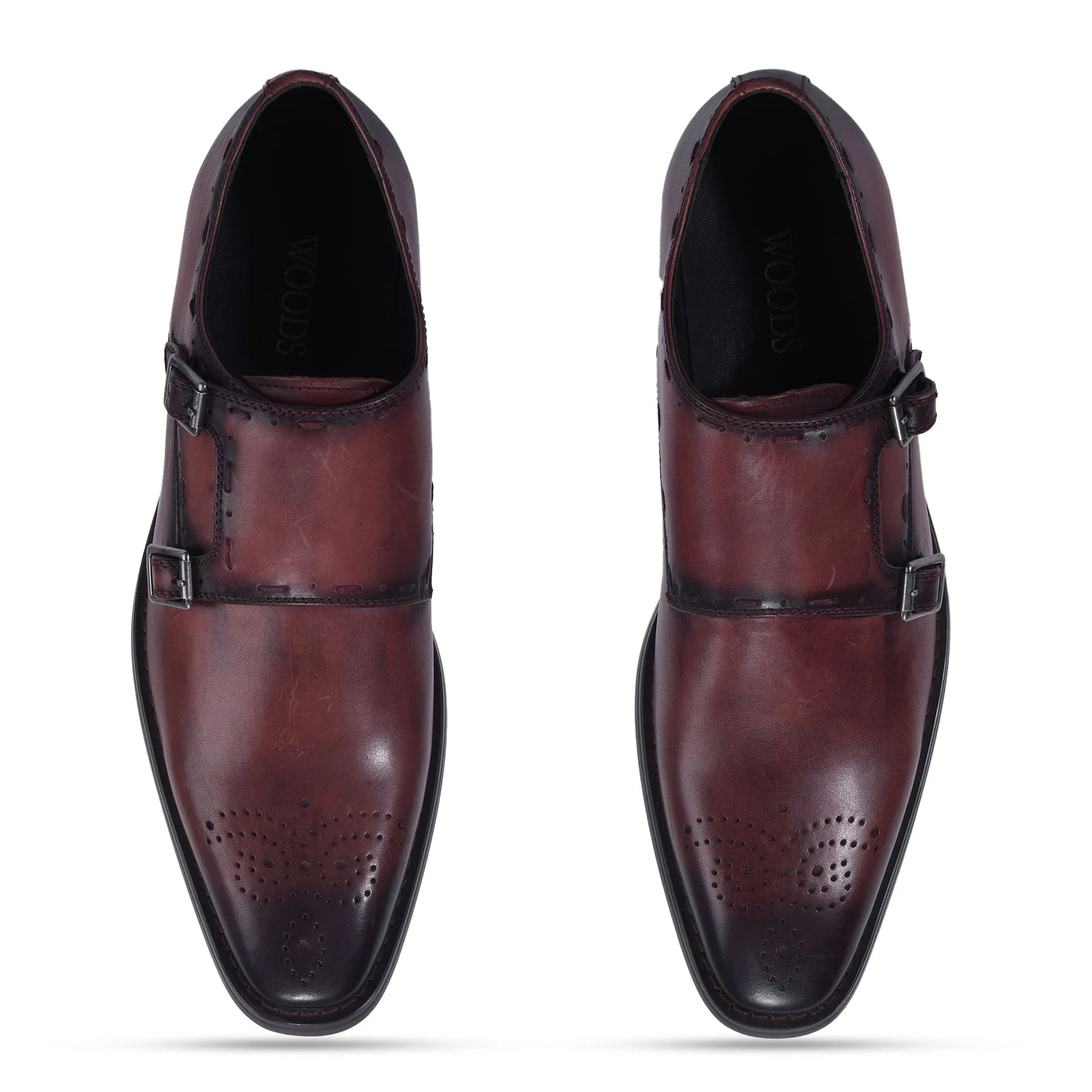 Woods red buckle strap formal shoes for men - Thumbnail 3