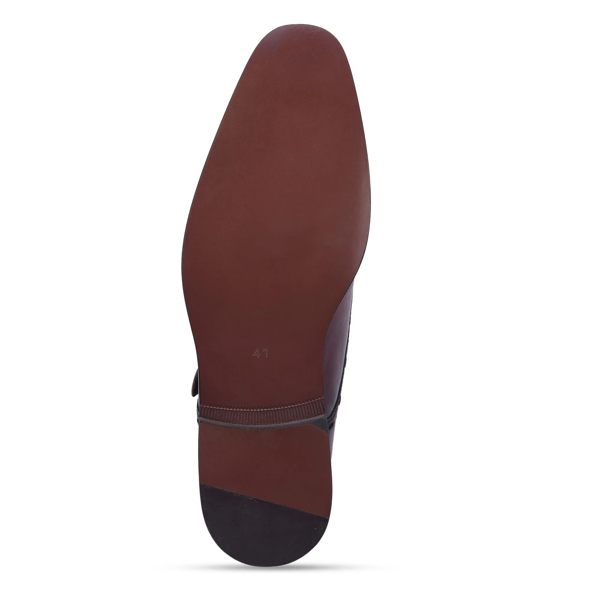 Woods red buckle strap formal shoes for men - Thumbnail 7