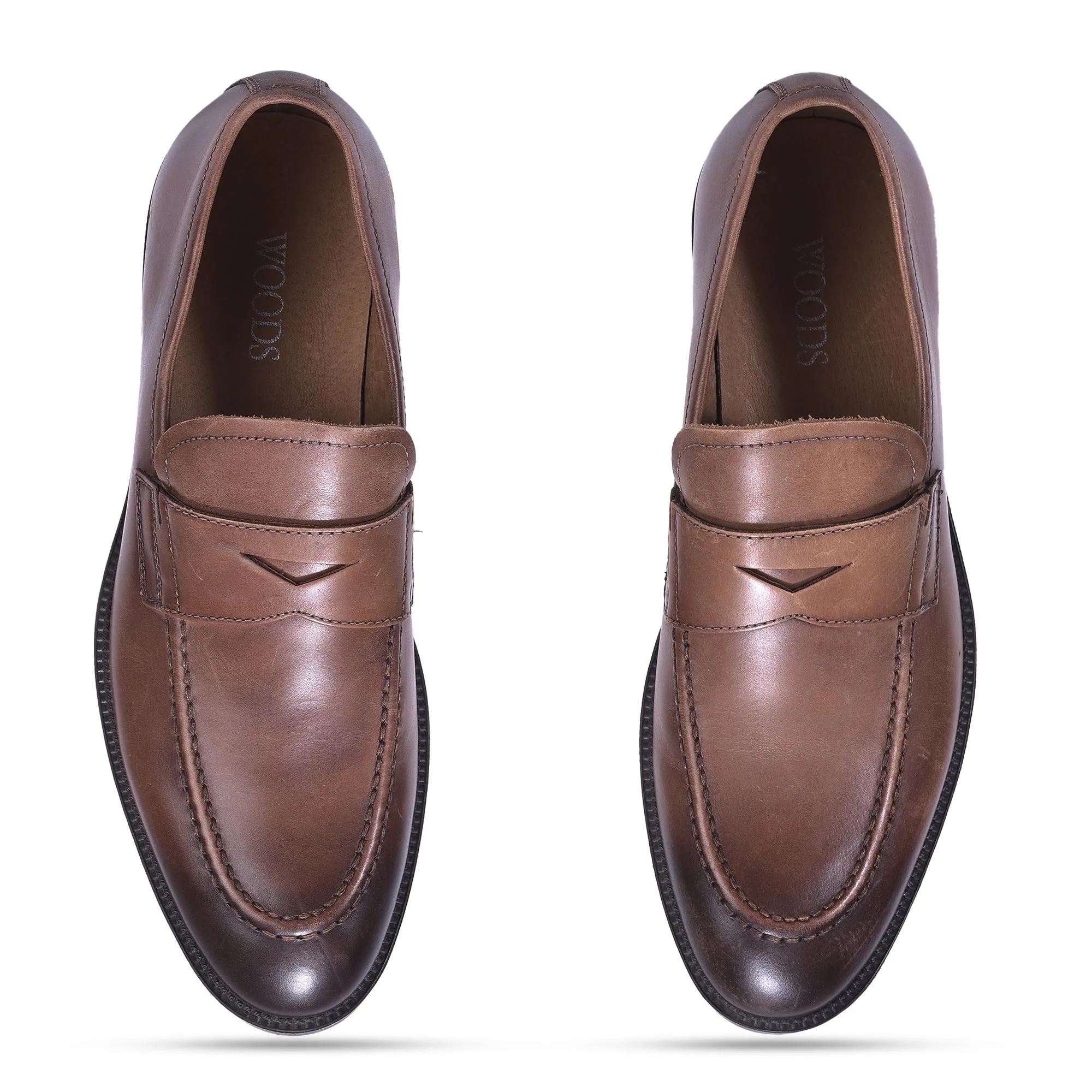 Woods brown formal loafers - Thumbnail 3