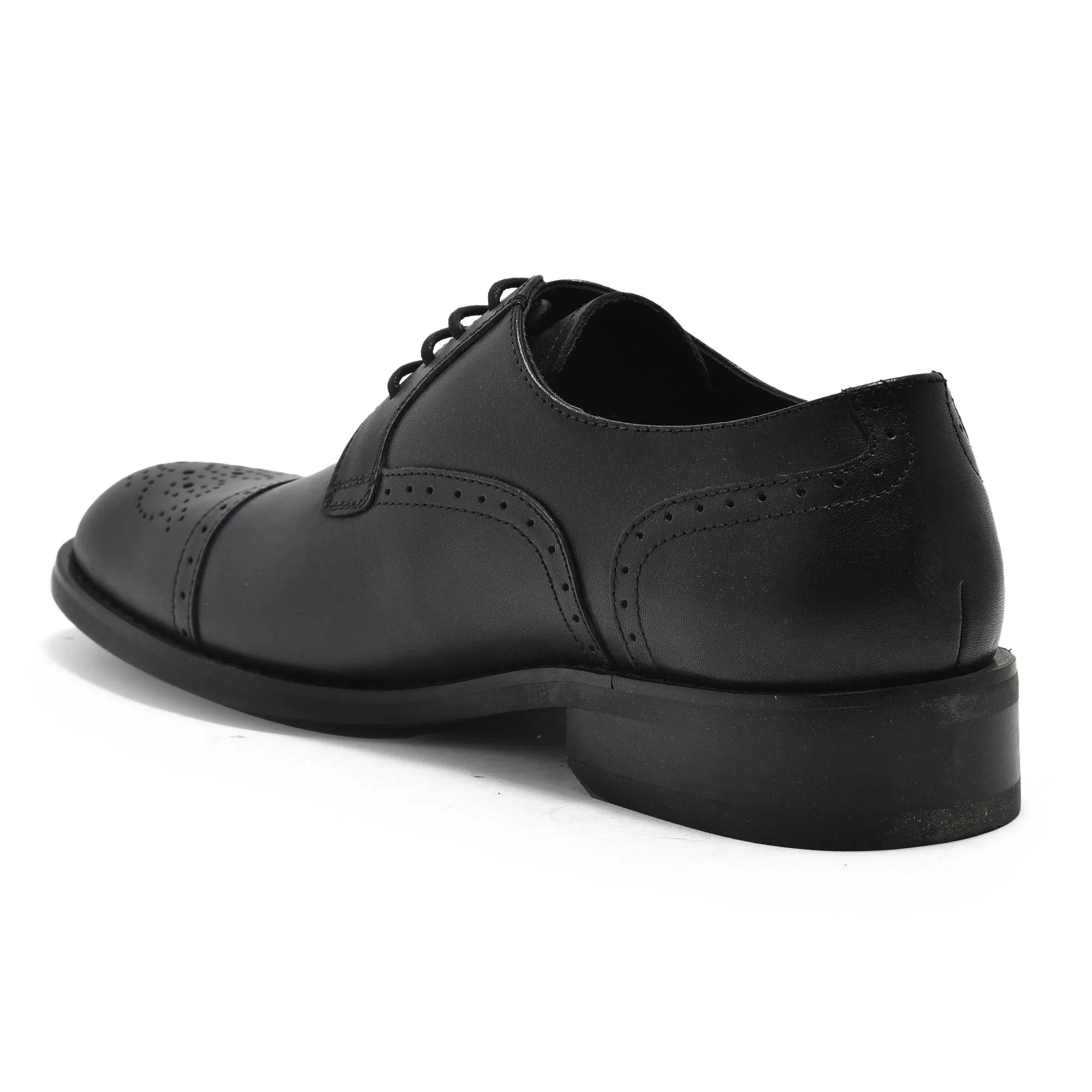 Woods black brogues for men - Thumbnail 5