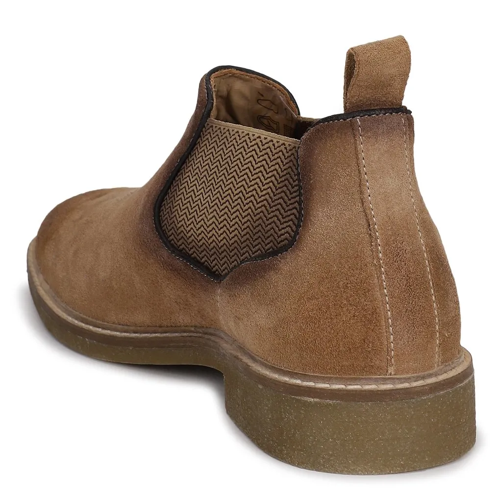 Beige Chelsea Boot for Men - Thumbnail 5