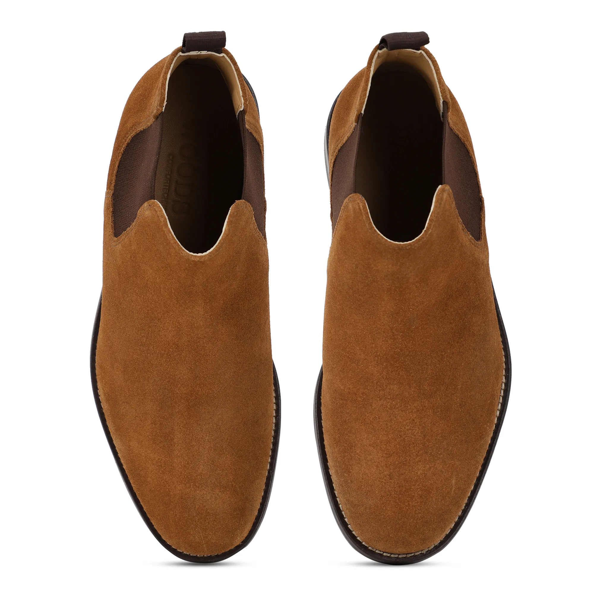 Camel Chelsea Boots for Men - Thumbnail 3