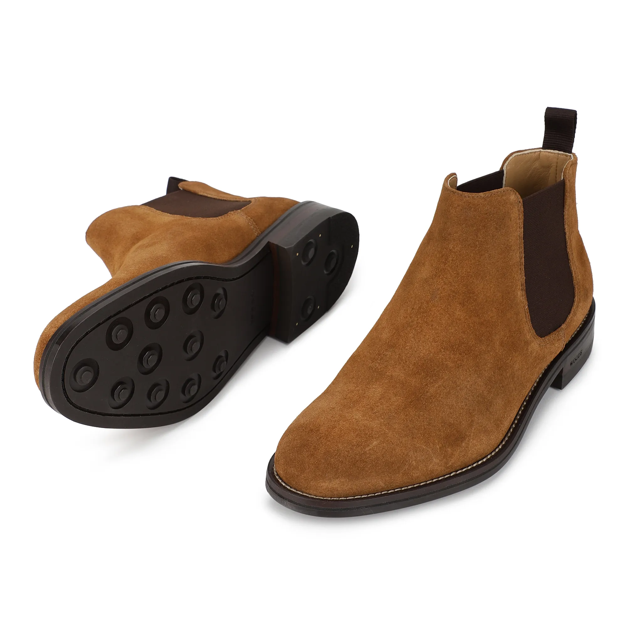 Camel Chelsea Boots for Men - Thumbnail 4