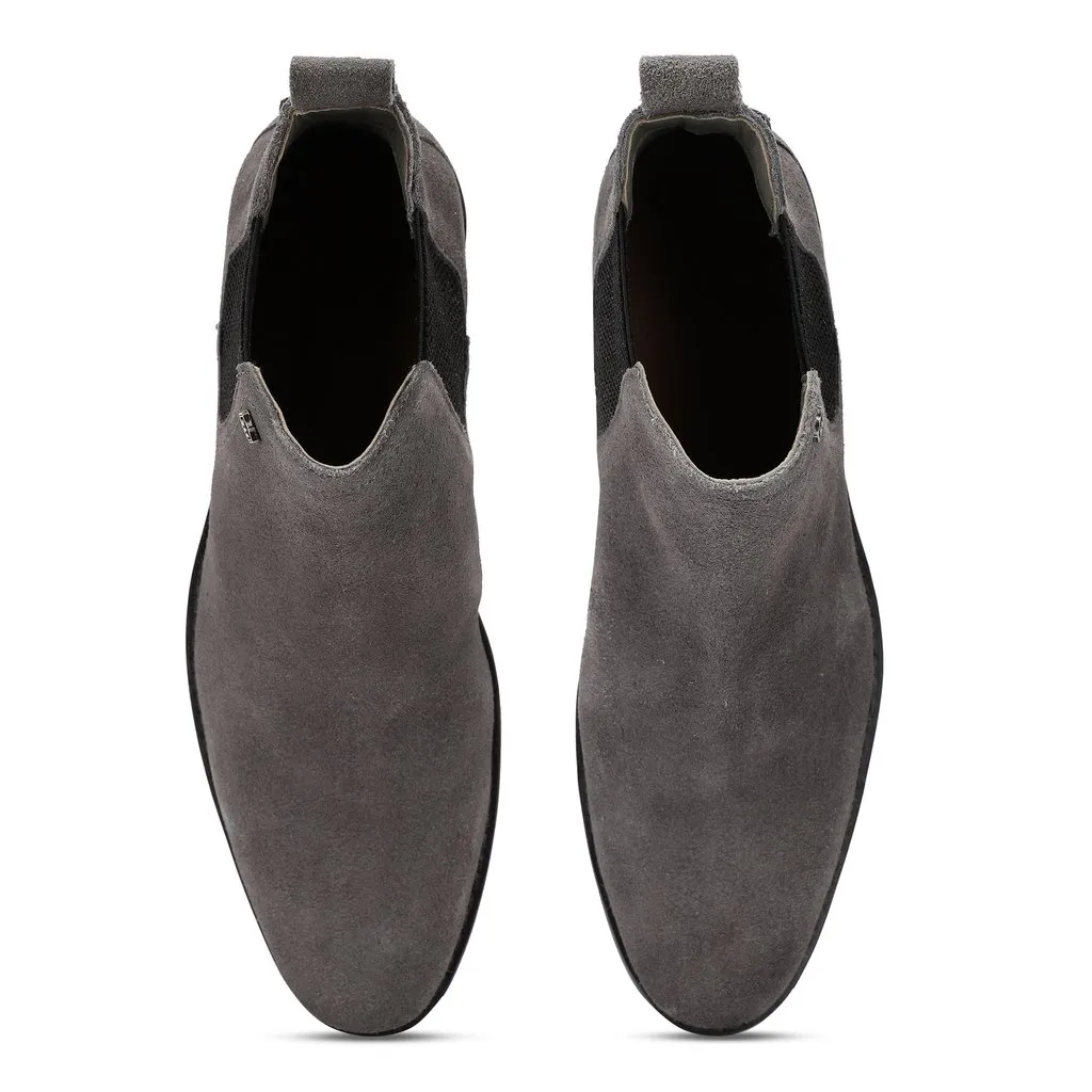 Grey Chelsea Boot for Men - Thumbnail 3