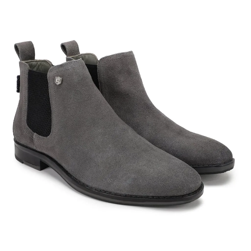 Grey Chelsea Boot for Men - Thumbnail 6