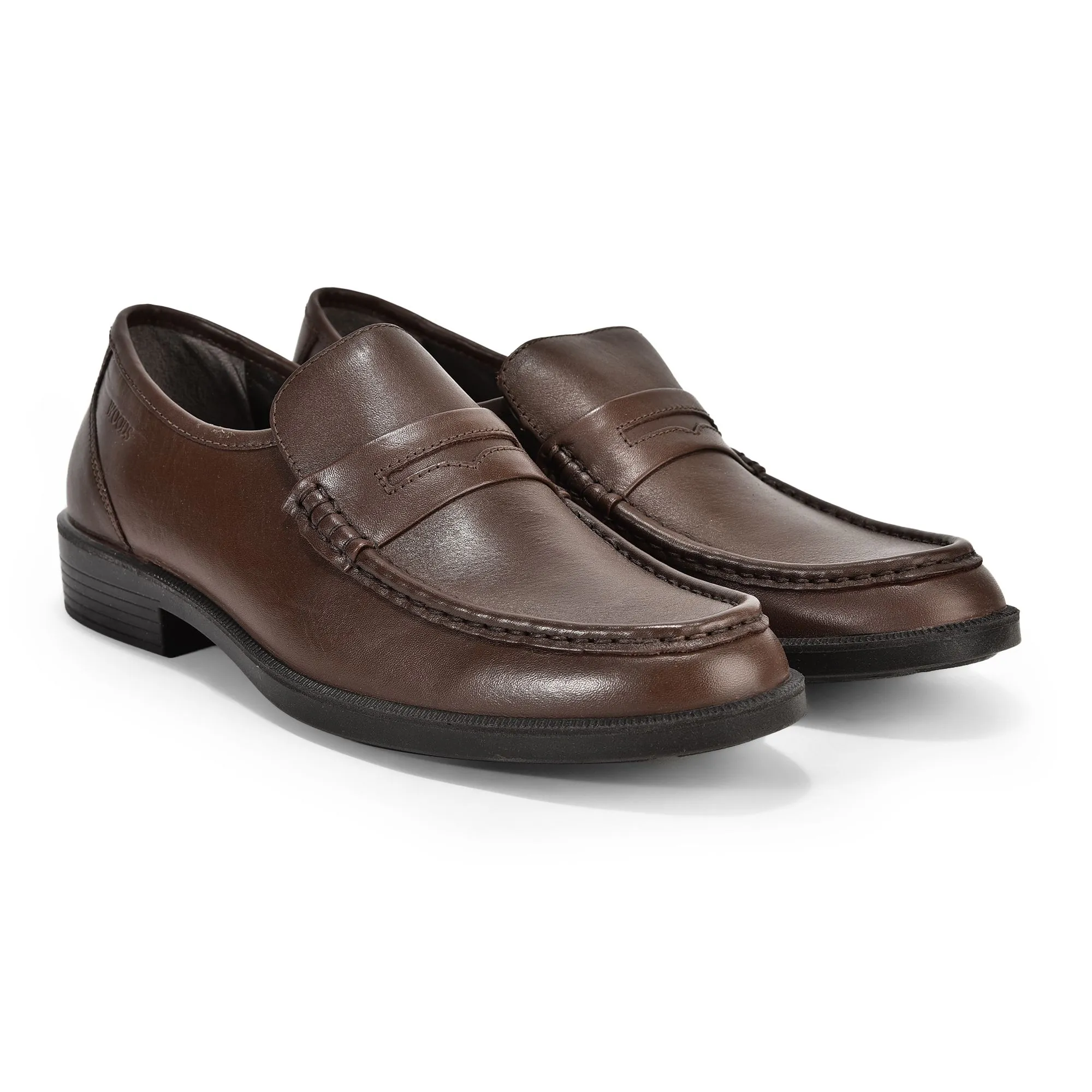 Brown penny loafers for men - Thumbnail 6