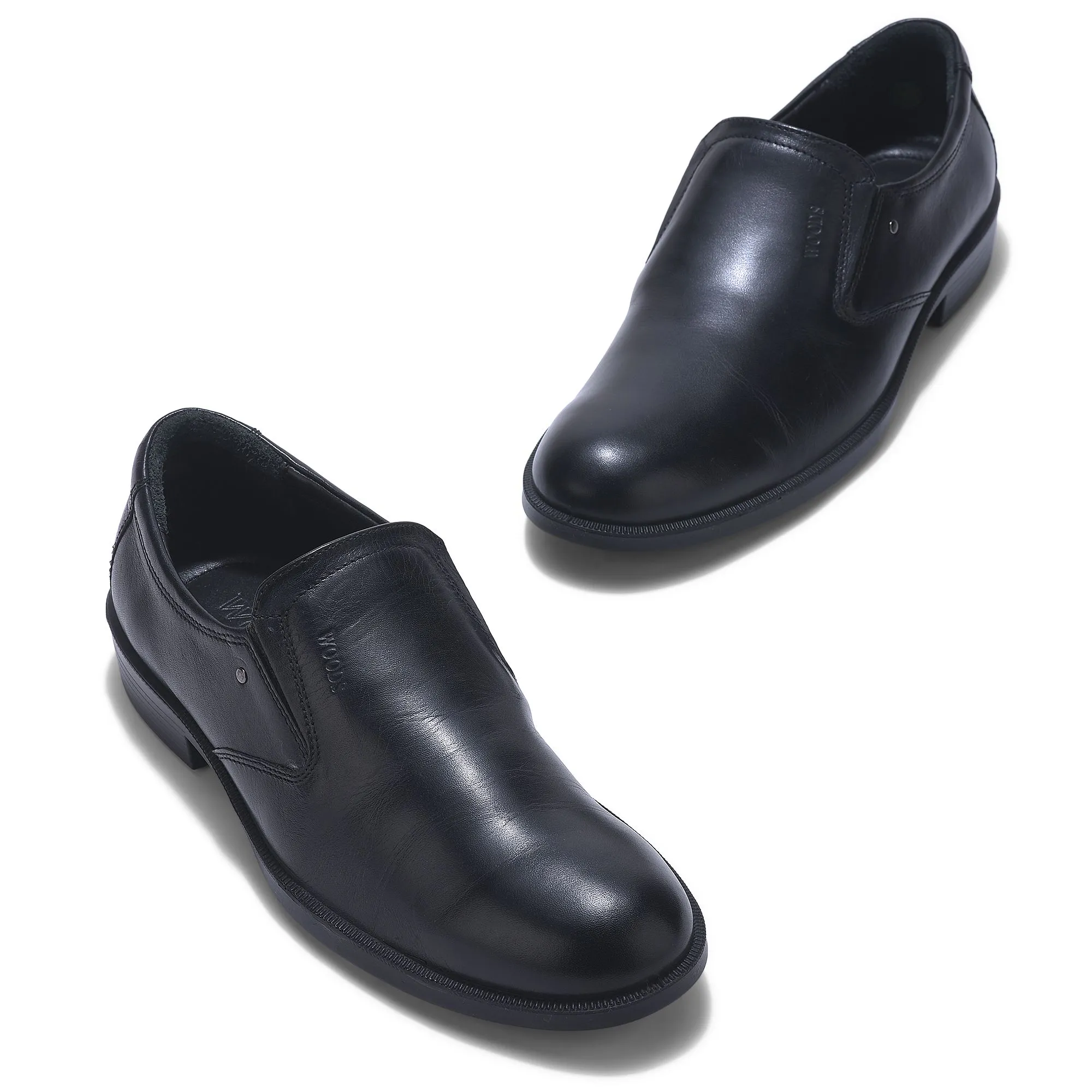 Black formal slip-on shoes for men - Thumbnail 2