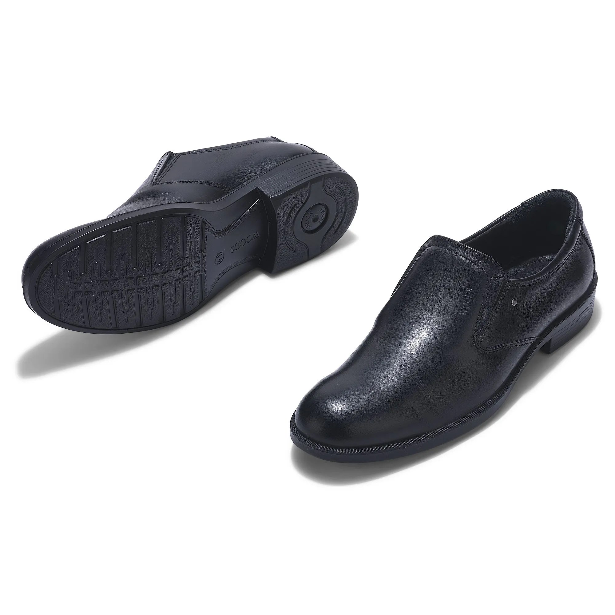 Black formal slip-on shoes for men - Thumbnail 4