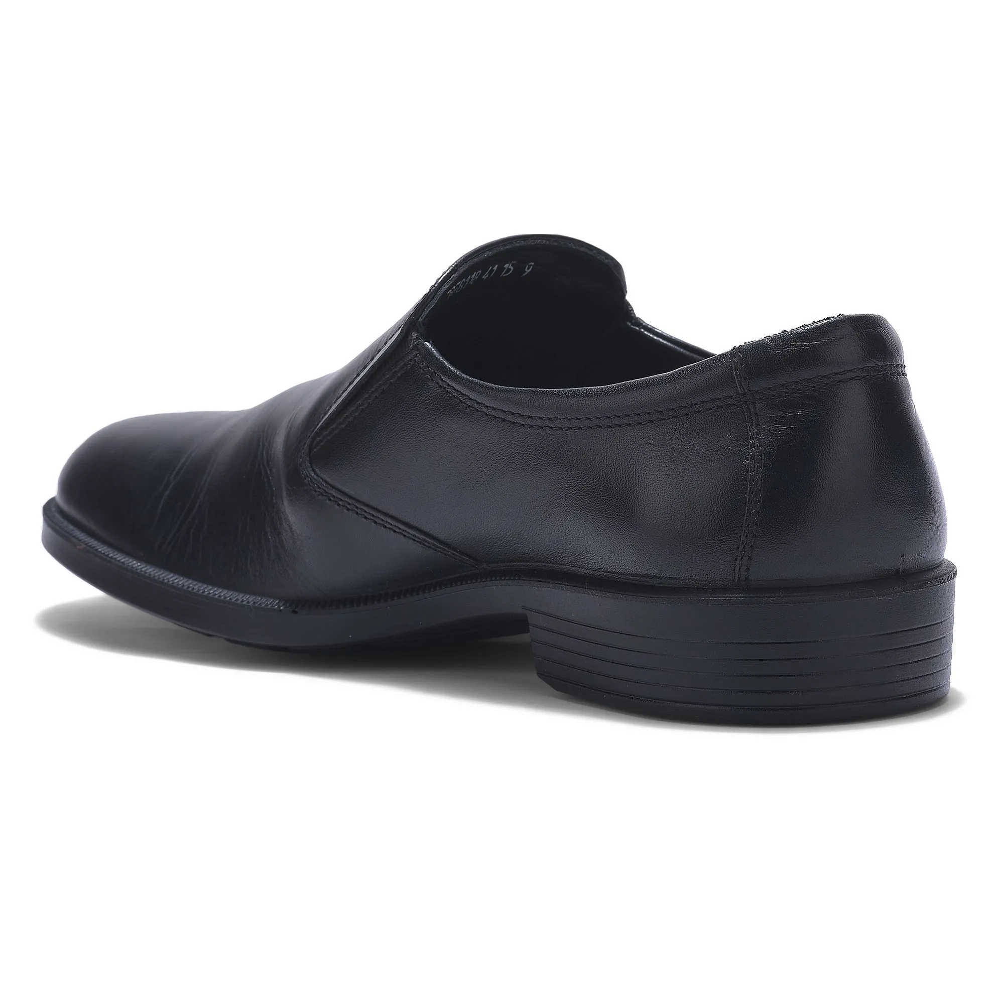 Black formal slip-on shoes for men - Thumbnail 5