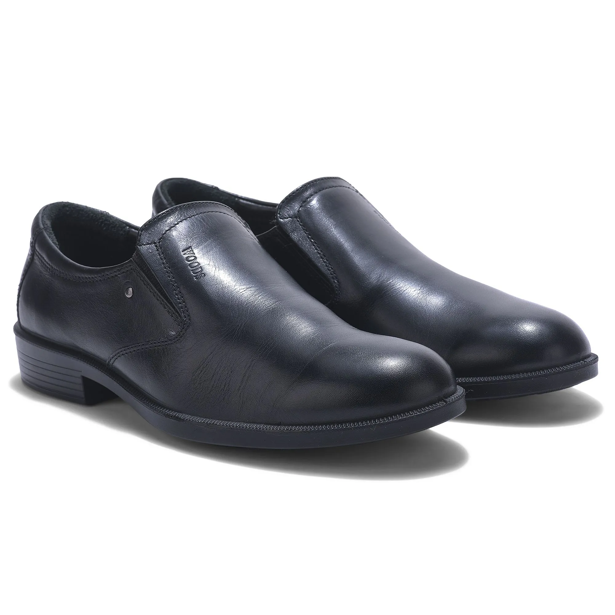 Black formal slip-on shoes for men - Thumbnail 6