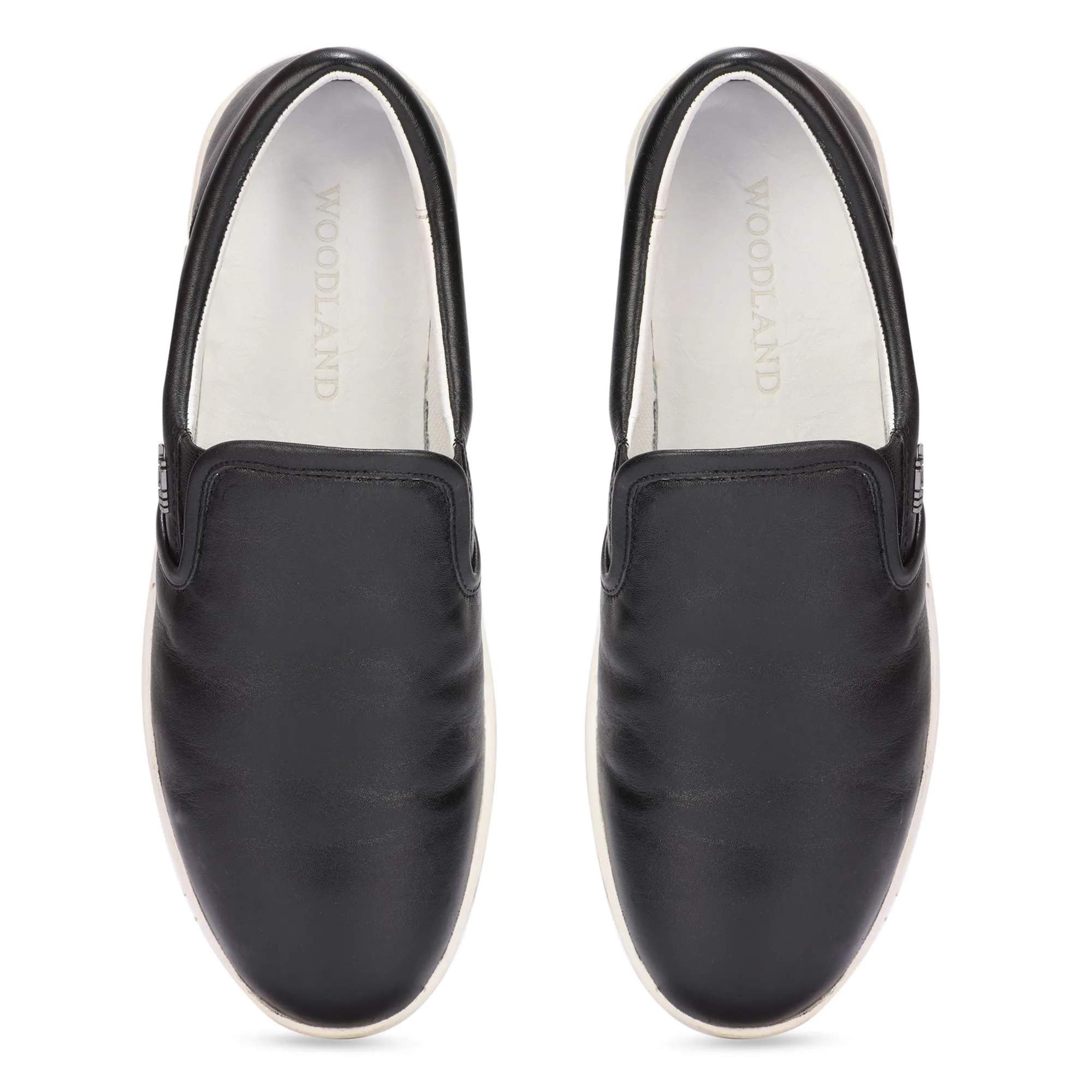 Black slip-on shoes for men - Thumbnail 3