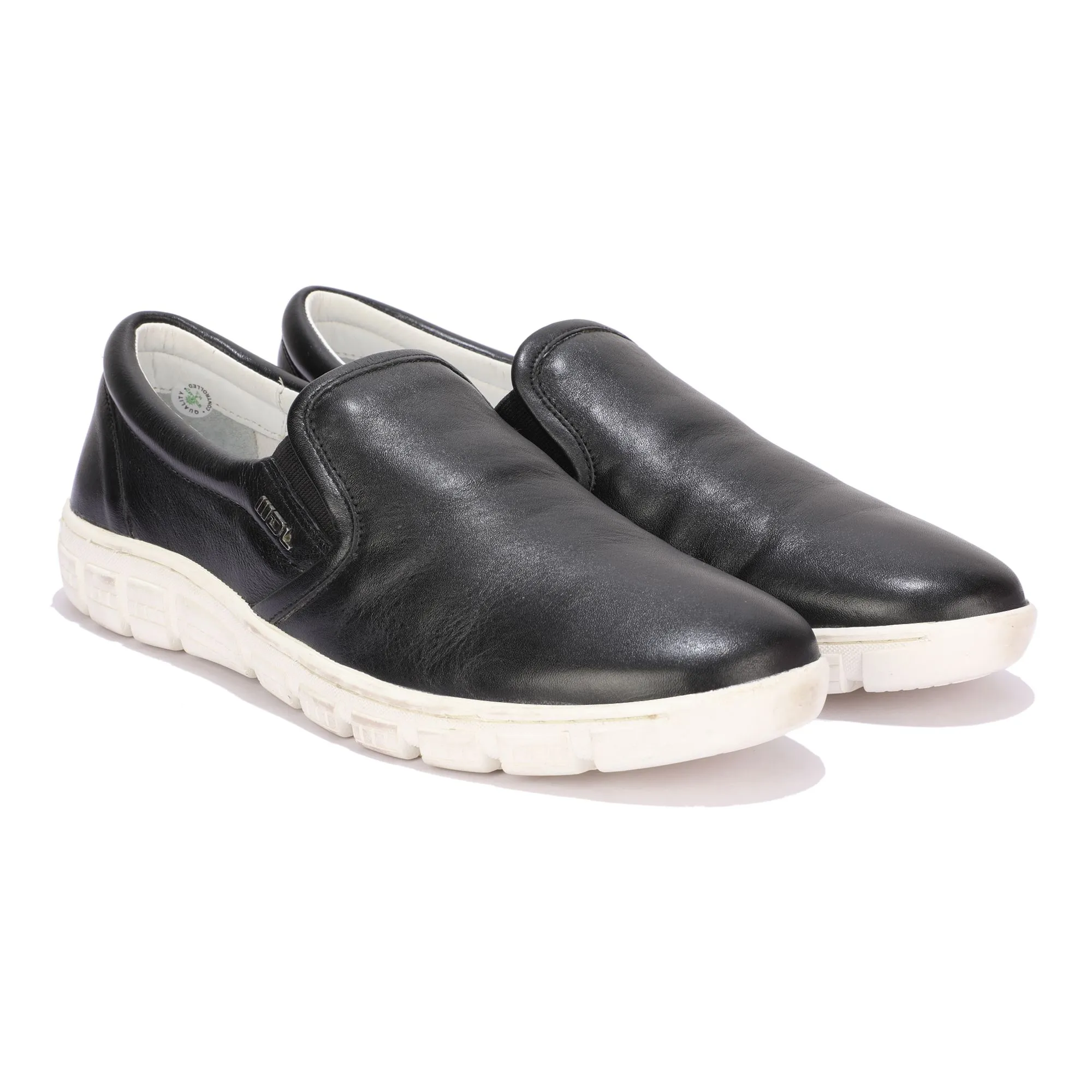 Black slip-on shoes for men - Thumbnail 6