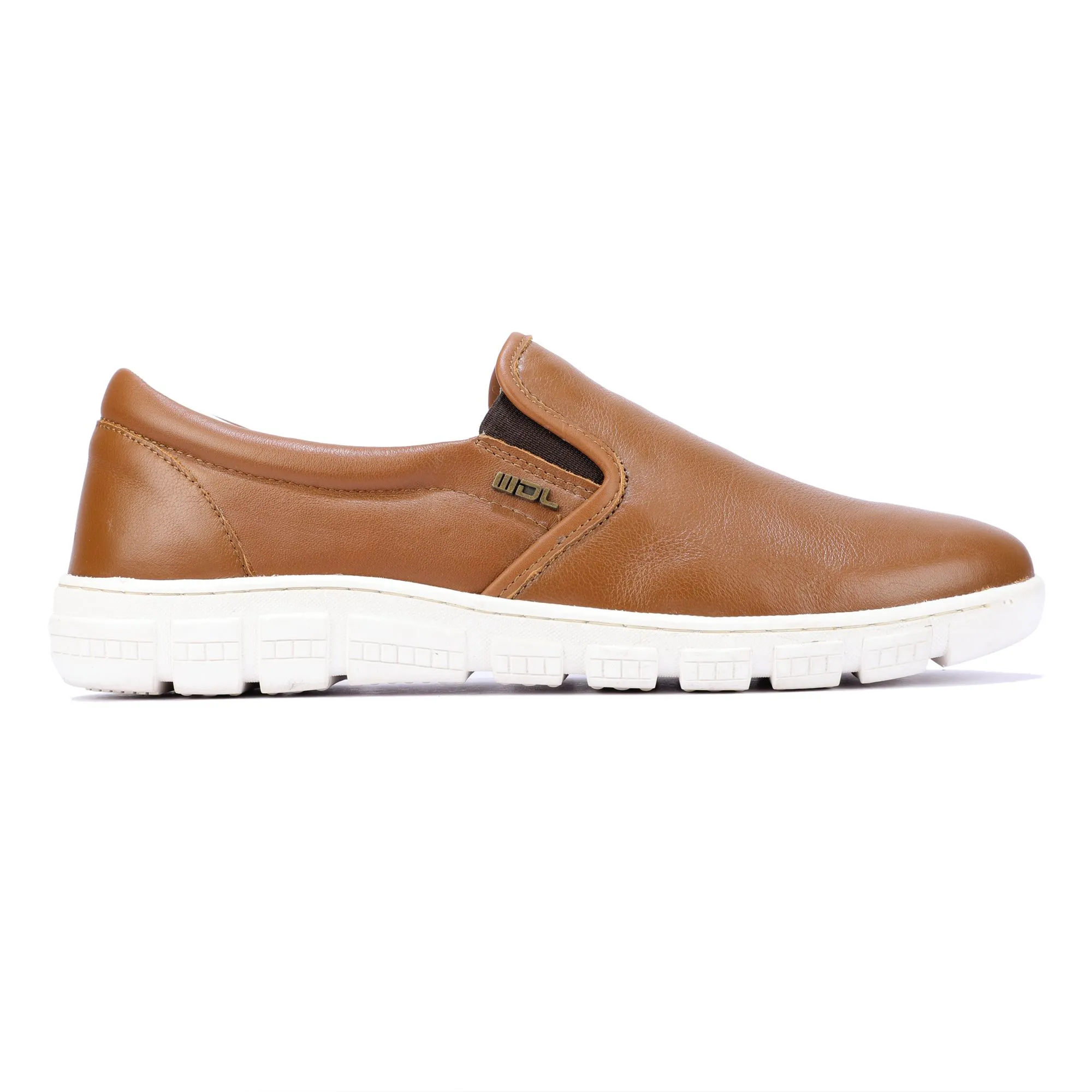 Woodland tan slip-on shoes for men - Thumbnail 1