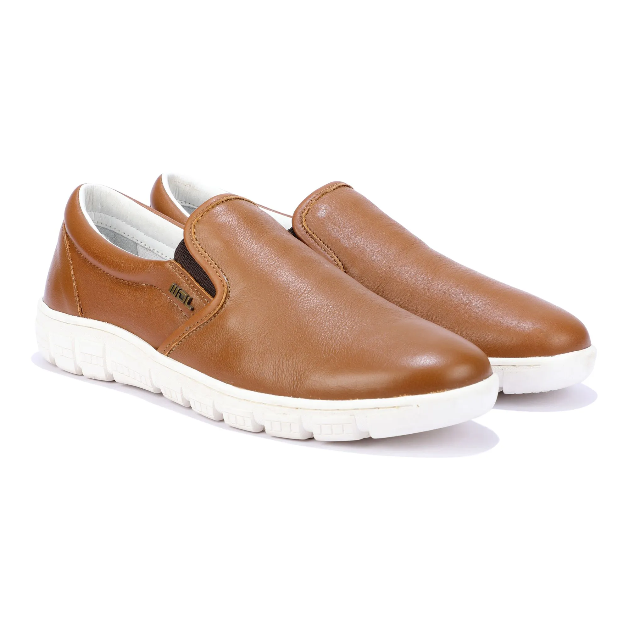 Woodland tan slip-on shoes for men - Thumbnail 6