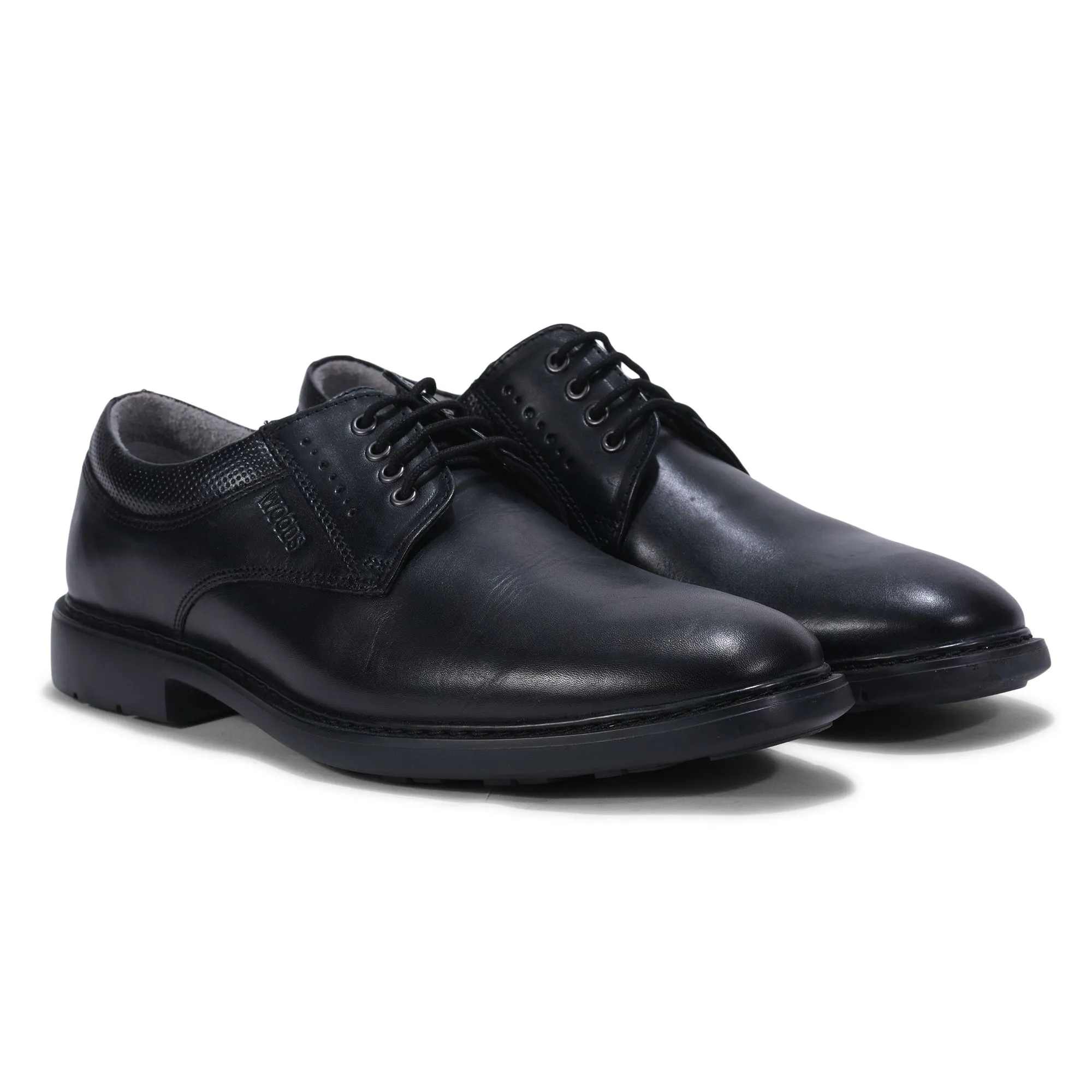 Woods BLACK LEATHER FORMAL SHOES - Thumbnail 2