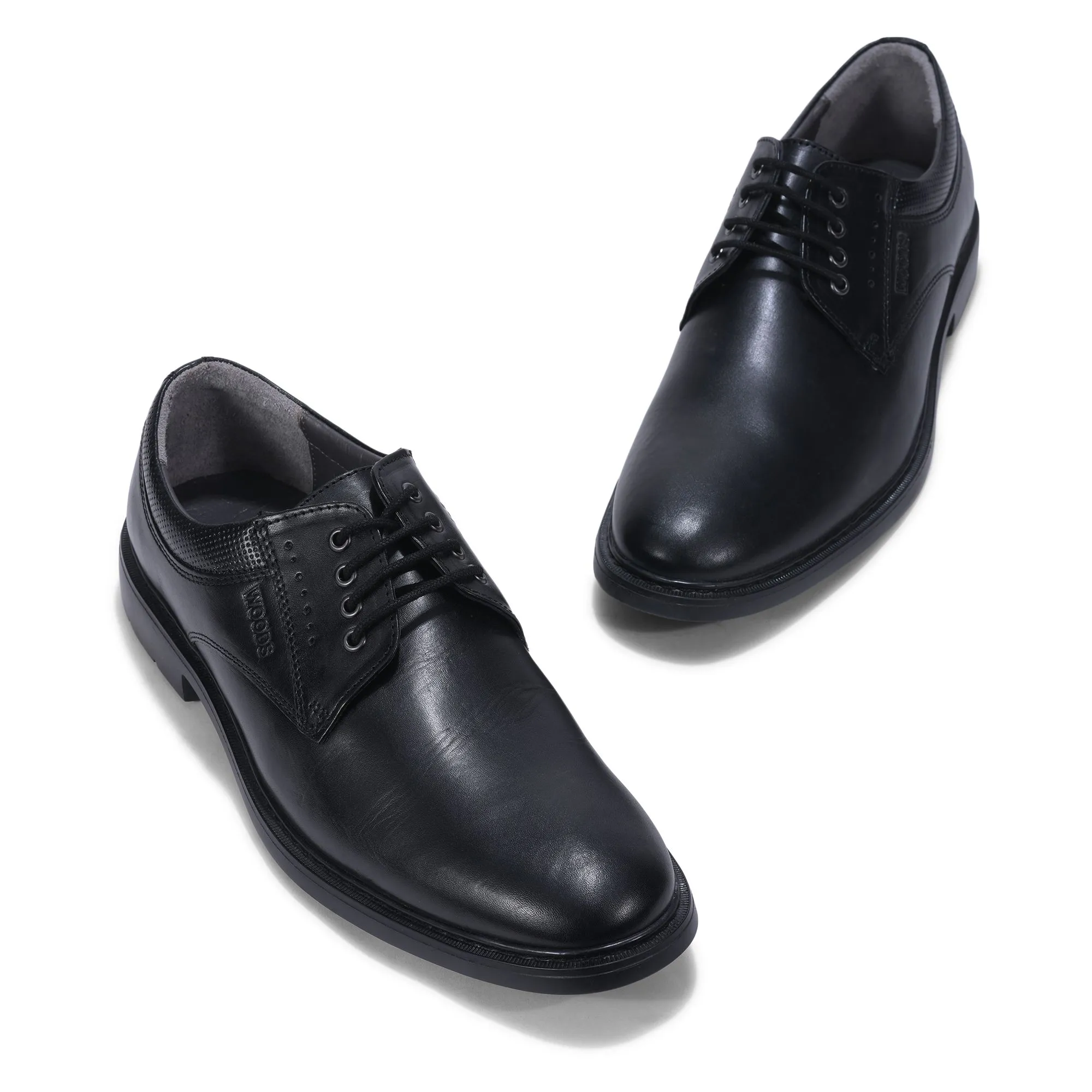 Woods BLACK LEATHER FORMAL SHOES - Thumbnail 6