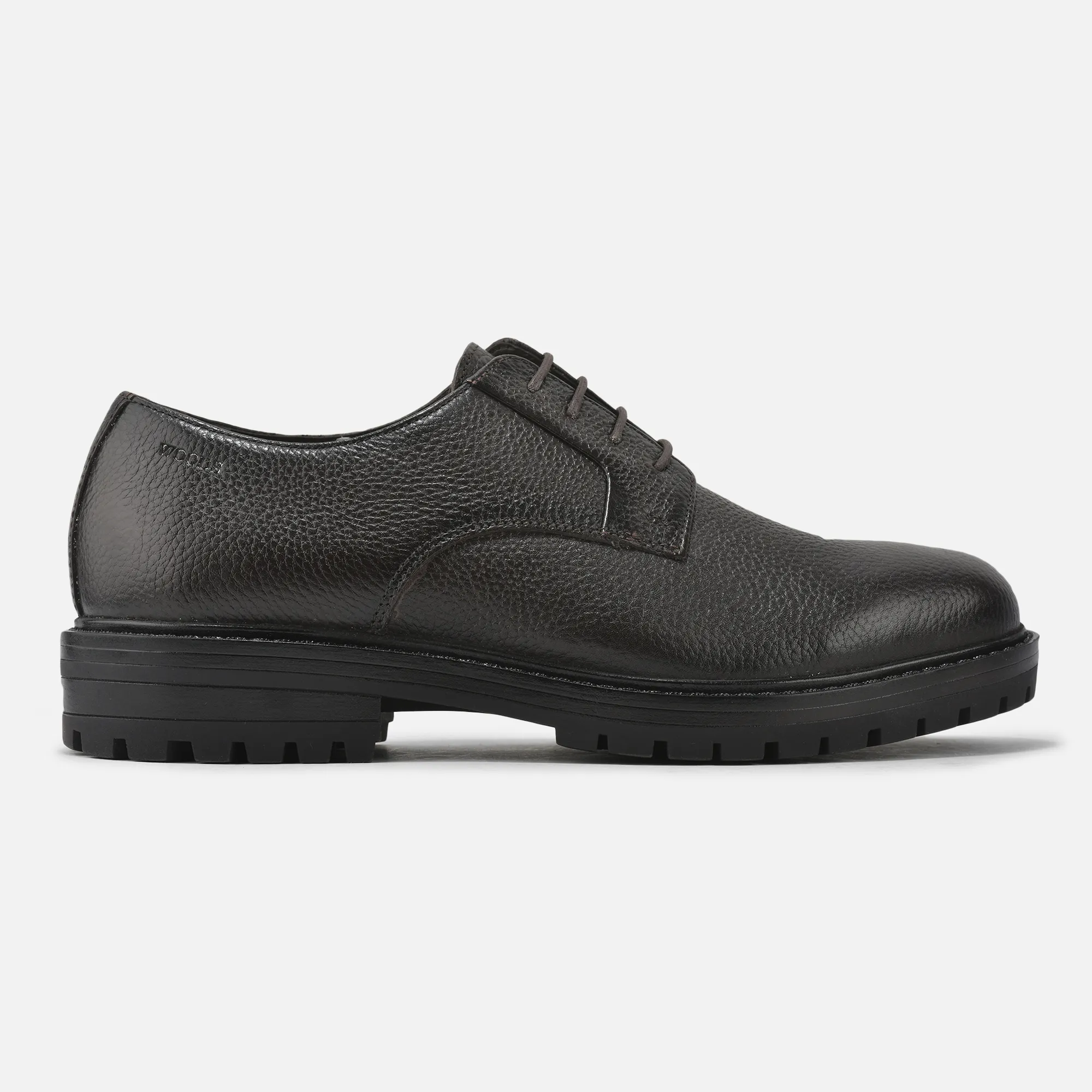 Brown Classic Lace Up Shoes For Men - Thumbnail 1