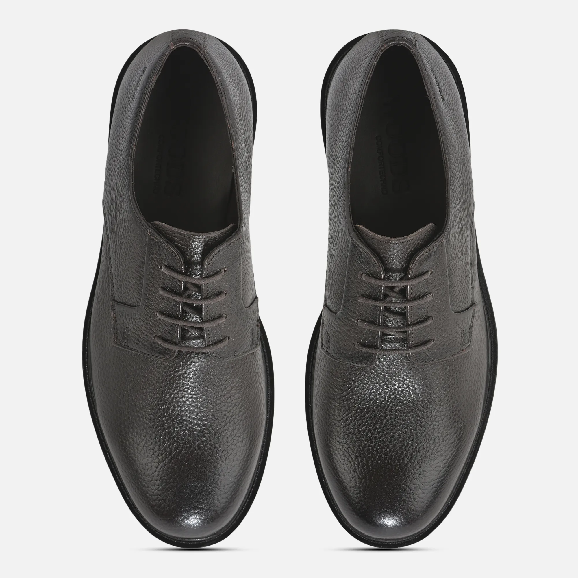Brown Classic Lace Up Shoes For Men - Thumbnail 4