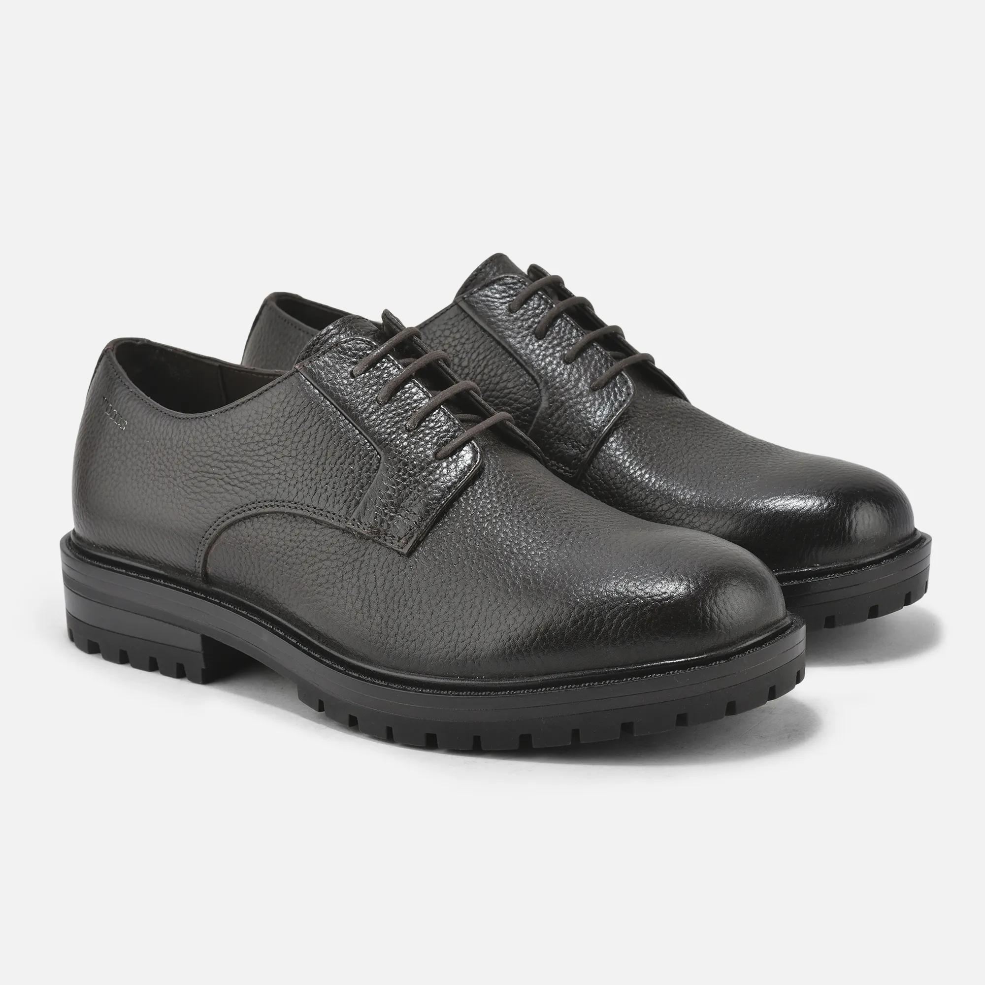 Brown Classic Lace Up Shoes For Men - Thumbnail 6