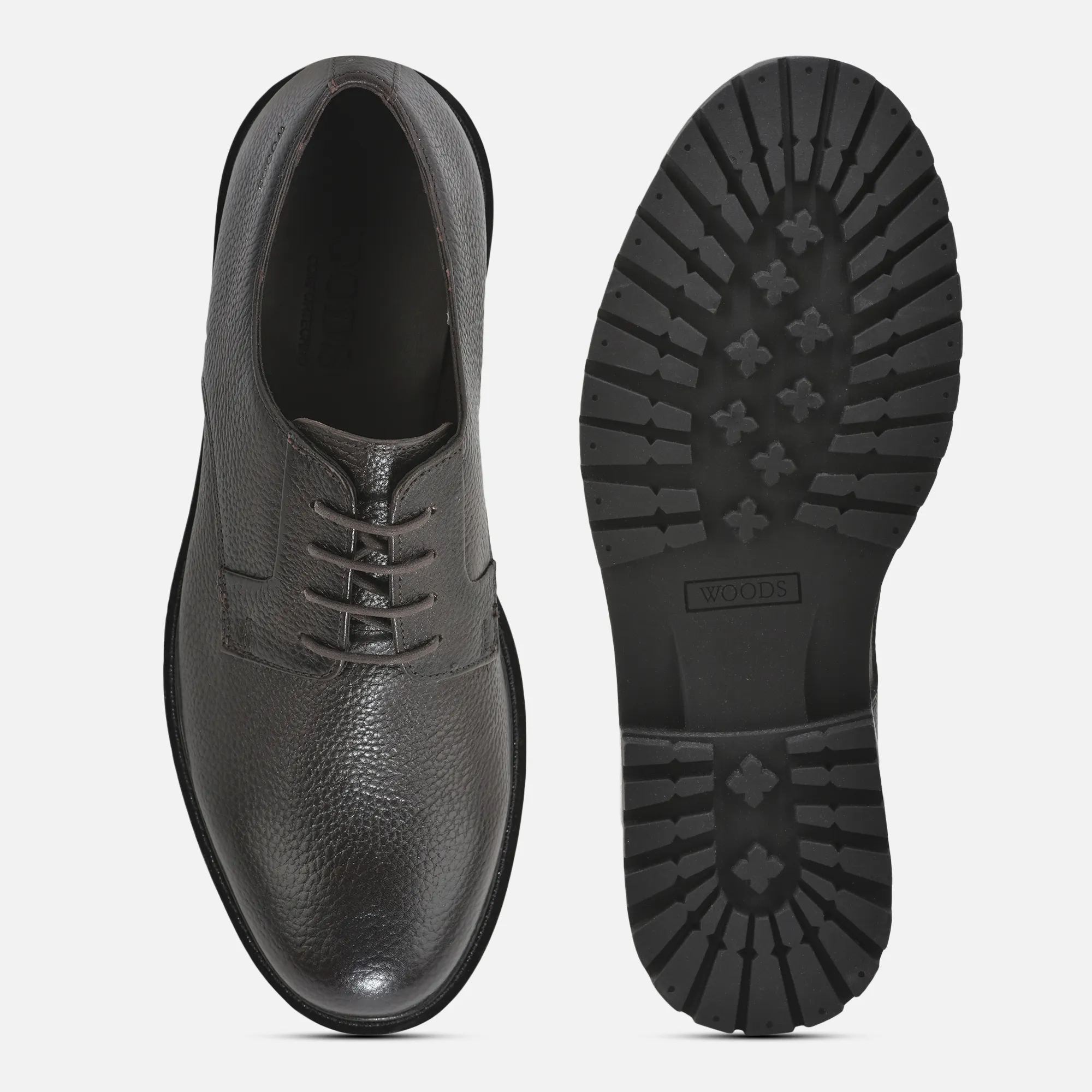 Brown Classic Lace Up Shoes For Men - Thumbnail 8