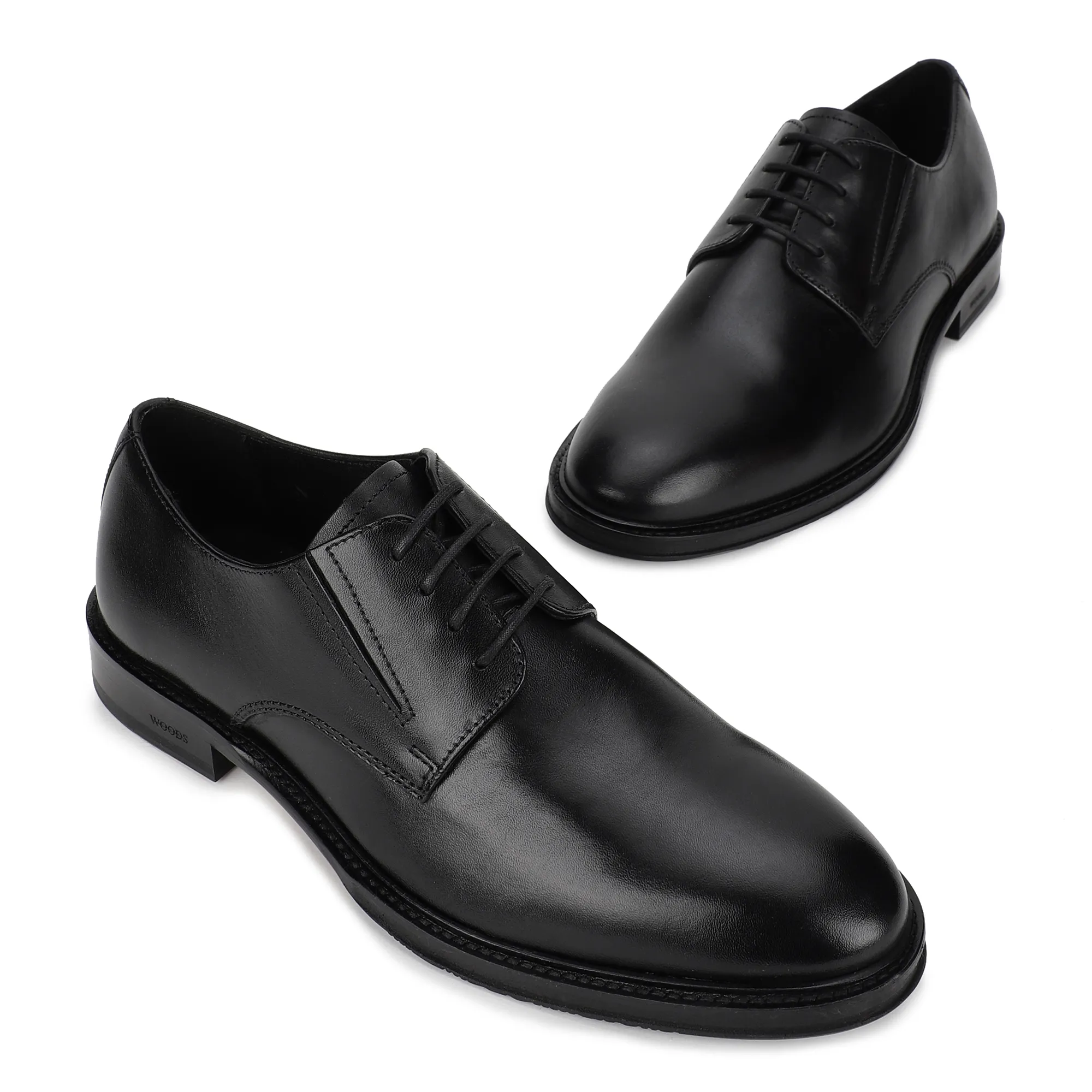 Black Oxford Shoes for Men - Thumbnail 2