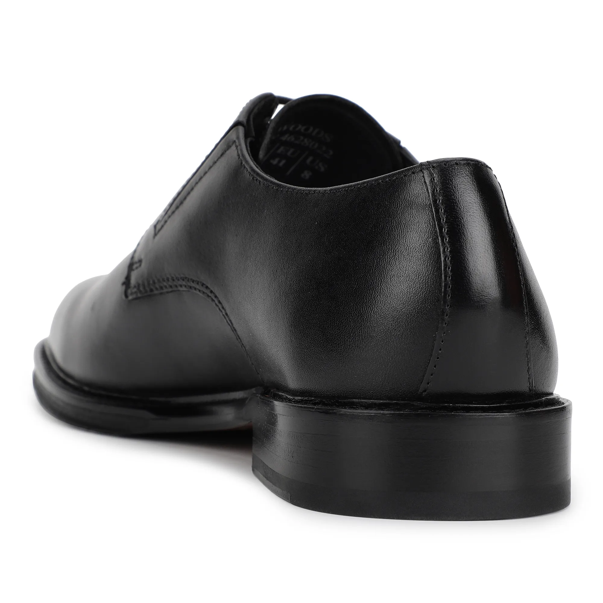 Black Oxford Shoes for Men - Thumbnail 5