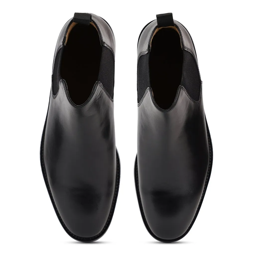 Black Chelsea Boot for Men - Thumbnail 3