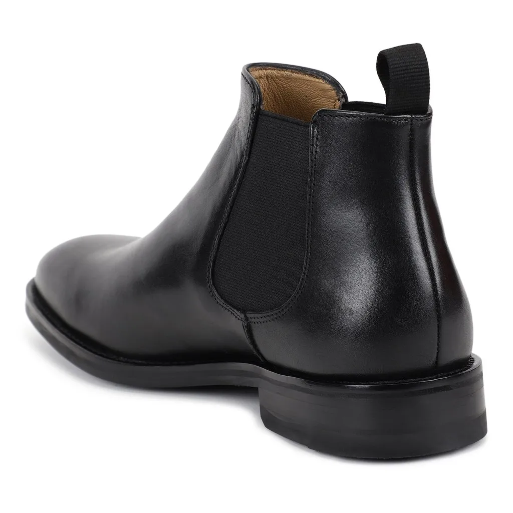 Black Chelsea Boot for Men - Thumbnail 5