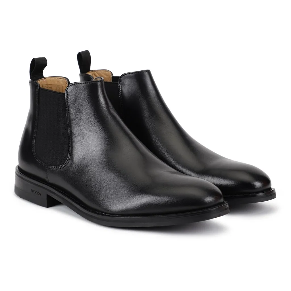 Black Chelsea Boot for Men - Thumbnail 6