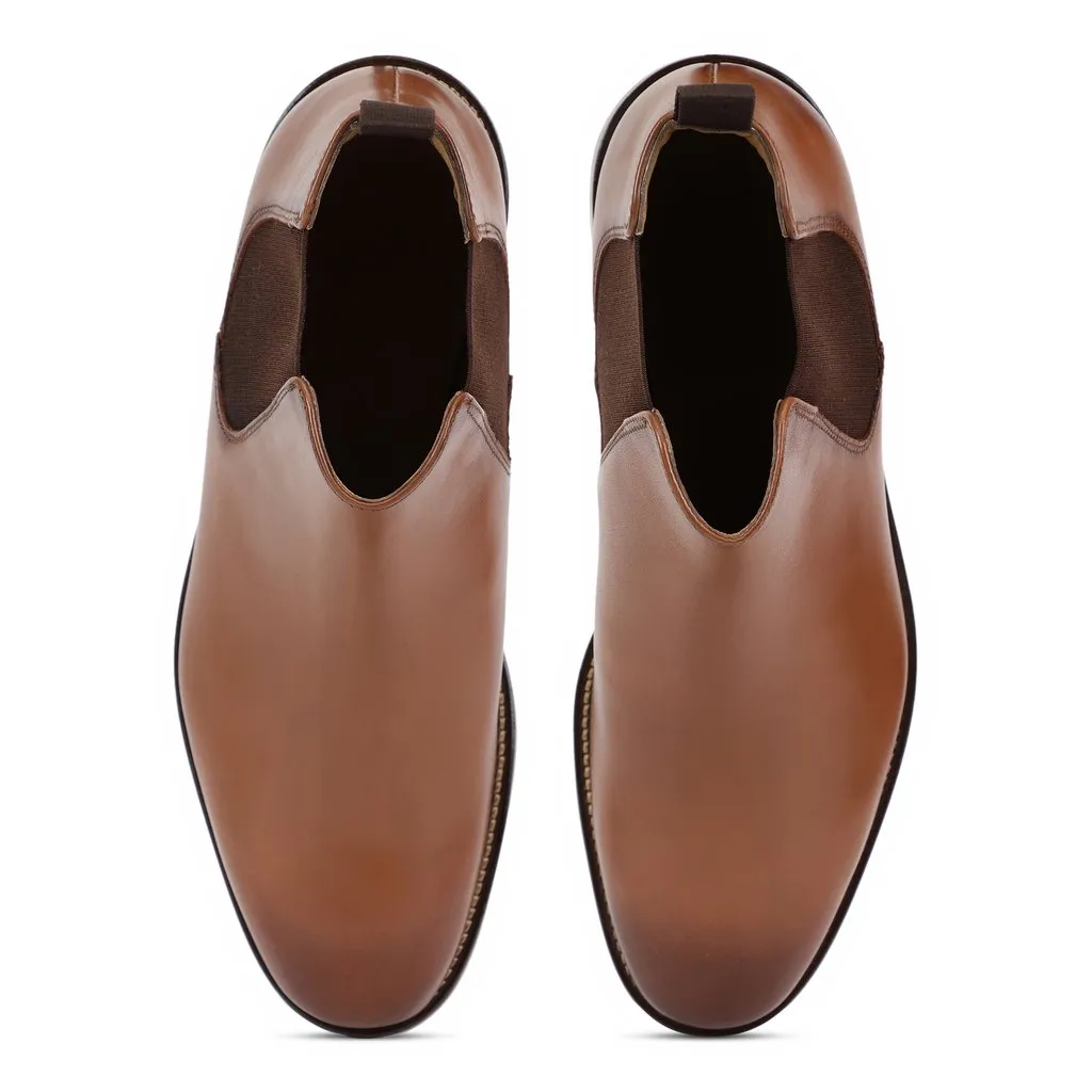 Tan Chelsea Boot for Men - Thumbnail 3