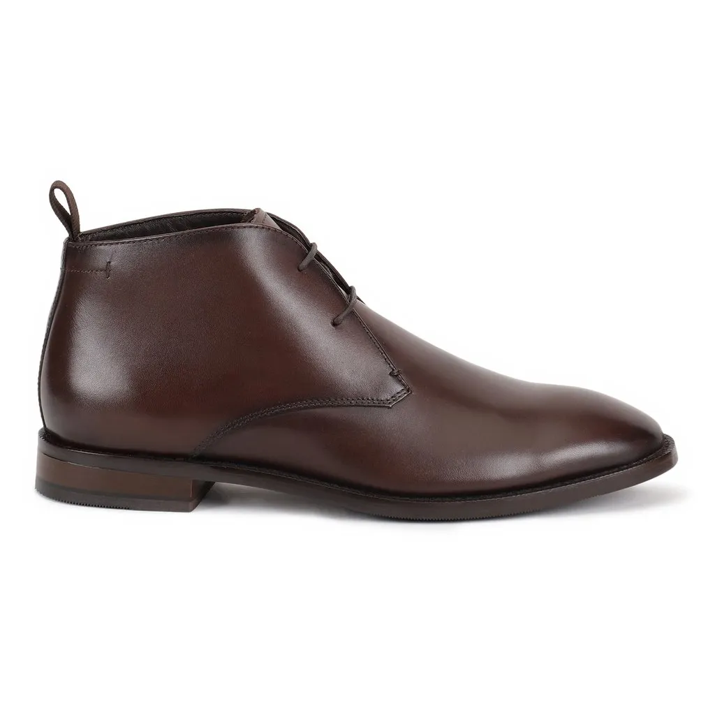 Dbrown Leather Chukka Boot for Men - Image 1