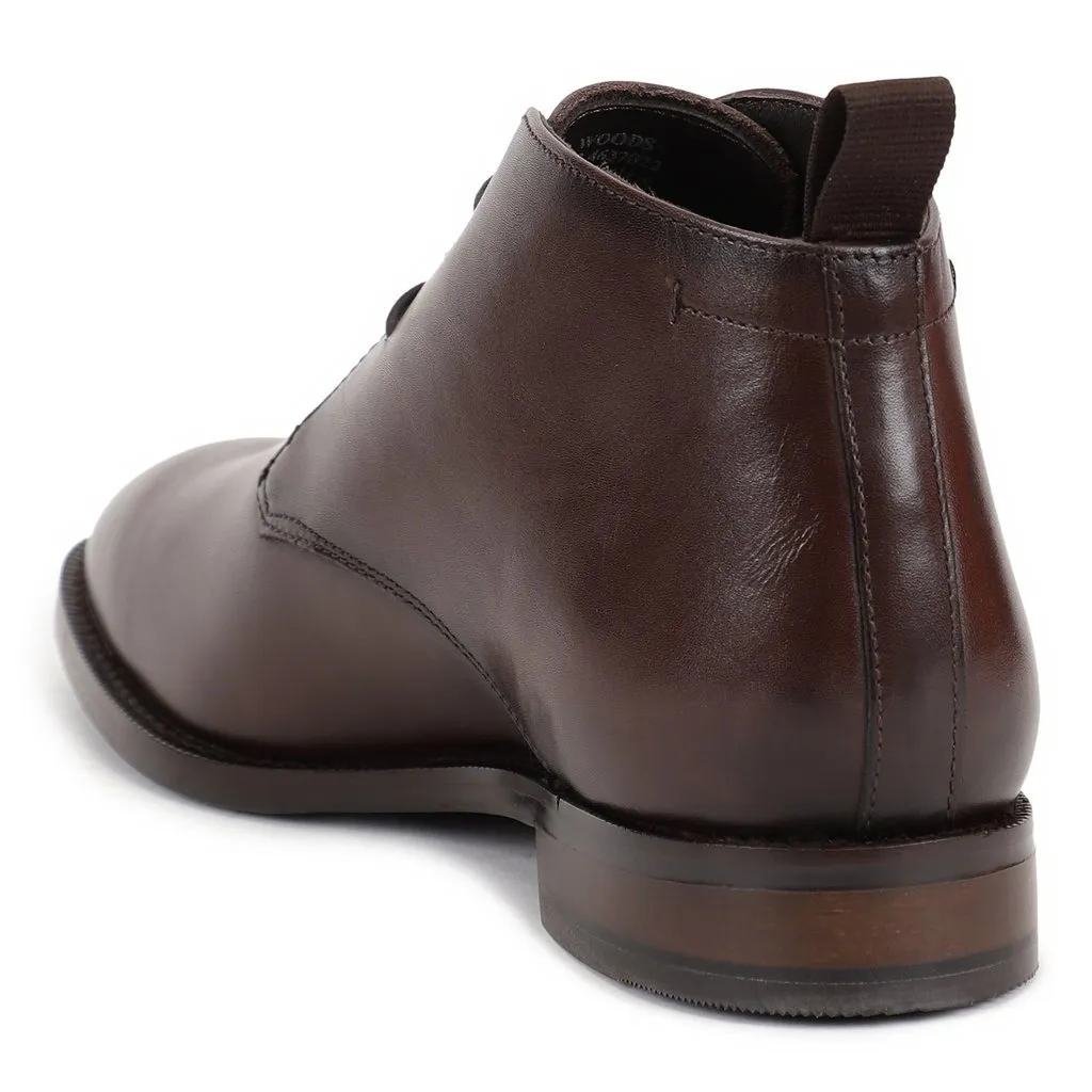 Dbrown Leather Chukka Boot for Men - Thumbnail 5