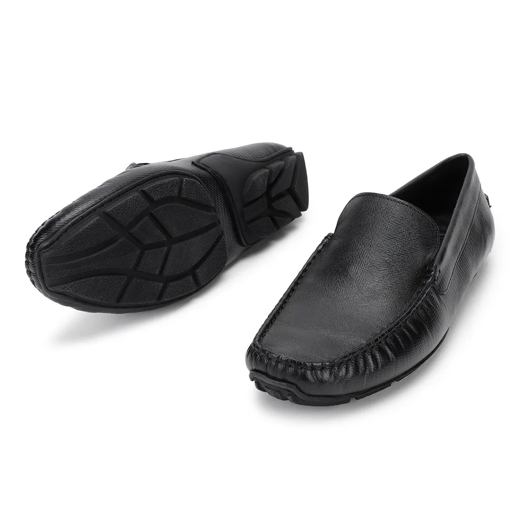 Black Penny Loafer for Men - Thumbnail 3