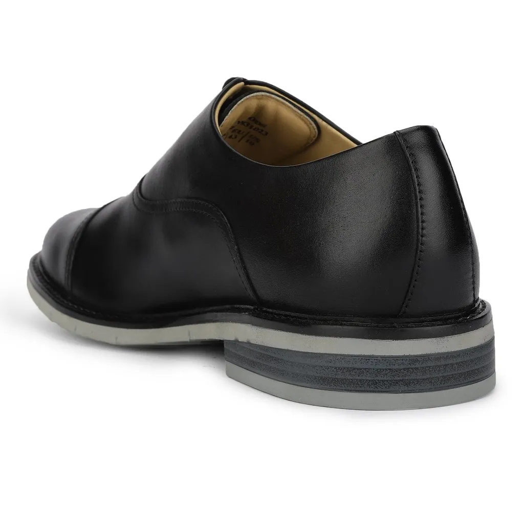 Woods Classic Black Leather Oxford Shoe for Men - Thumbnail 3