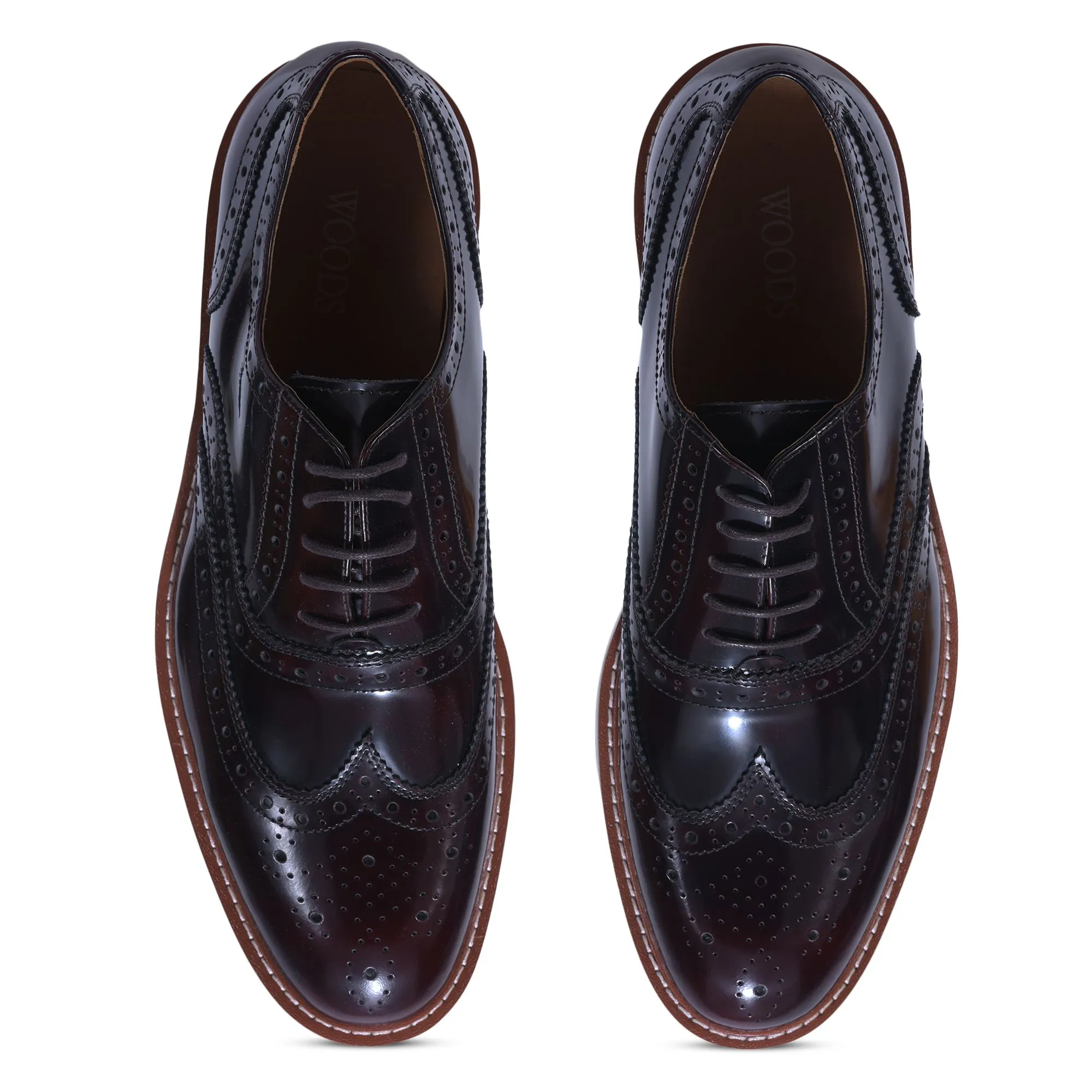 Woods Brown brogues for men - Thumbnail 3