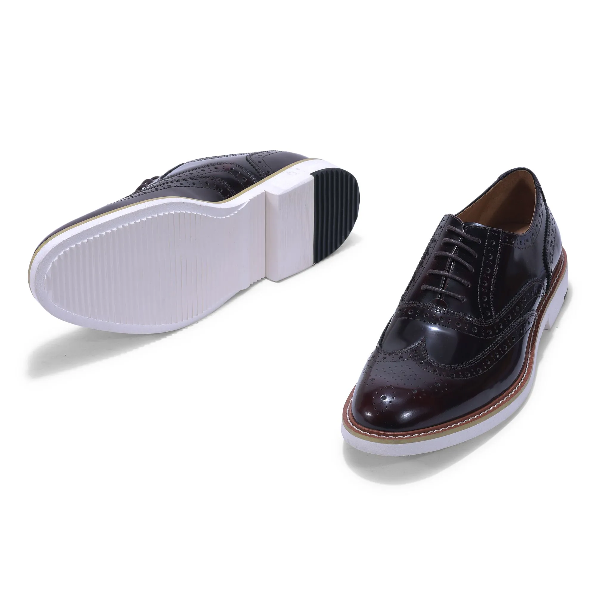 Woods Brown brogues for men - Thumbnail 4