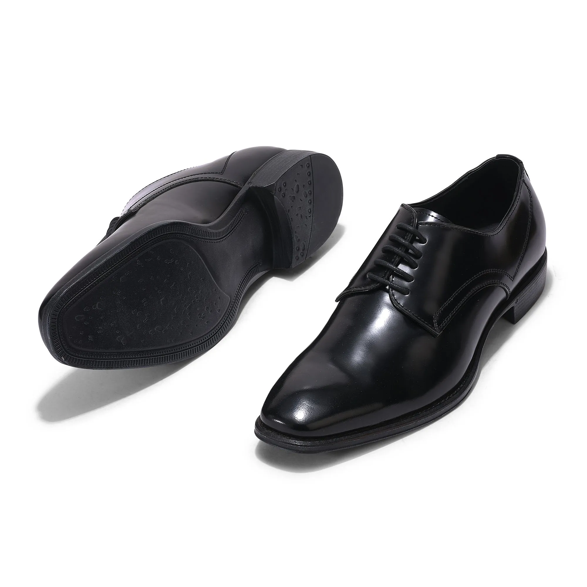 BLACK Derby shoes for men - Thumbnail 4