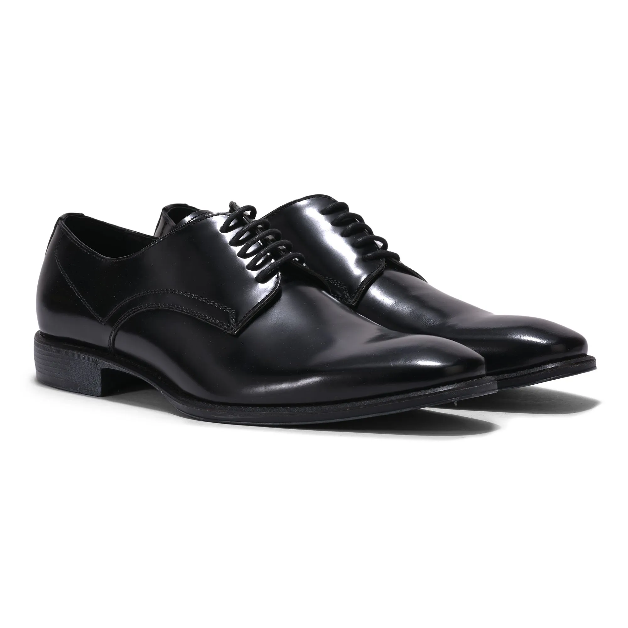 BLACK Derby shoes for men - Thumbnail 6