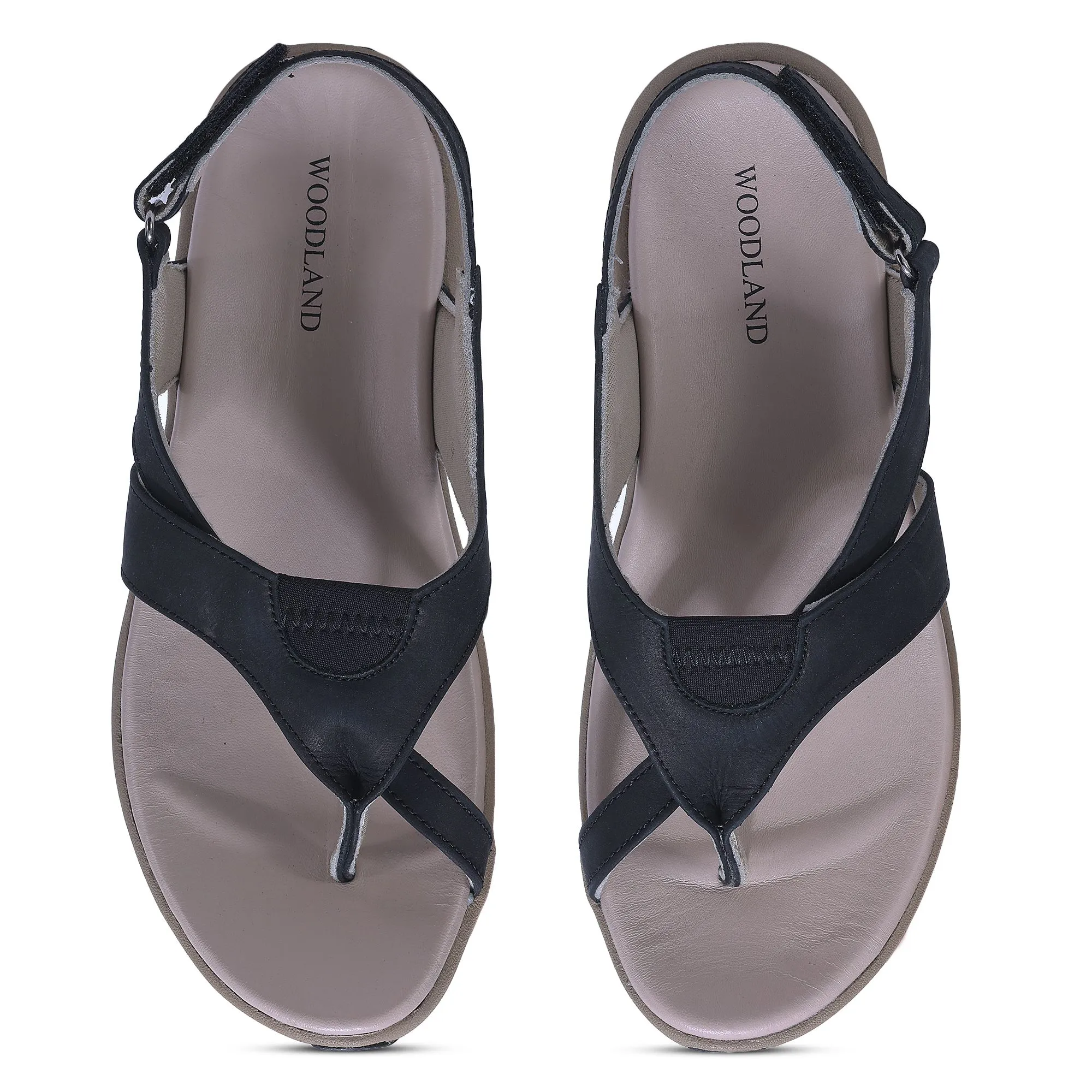 Woodland BLACK Sandals for women - Thumbnail 3