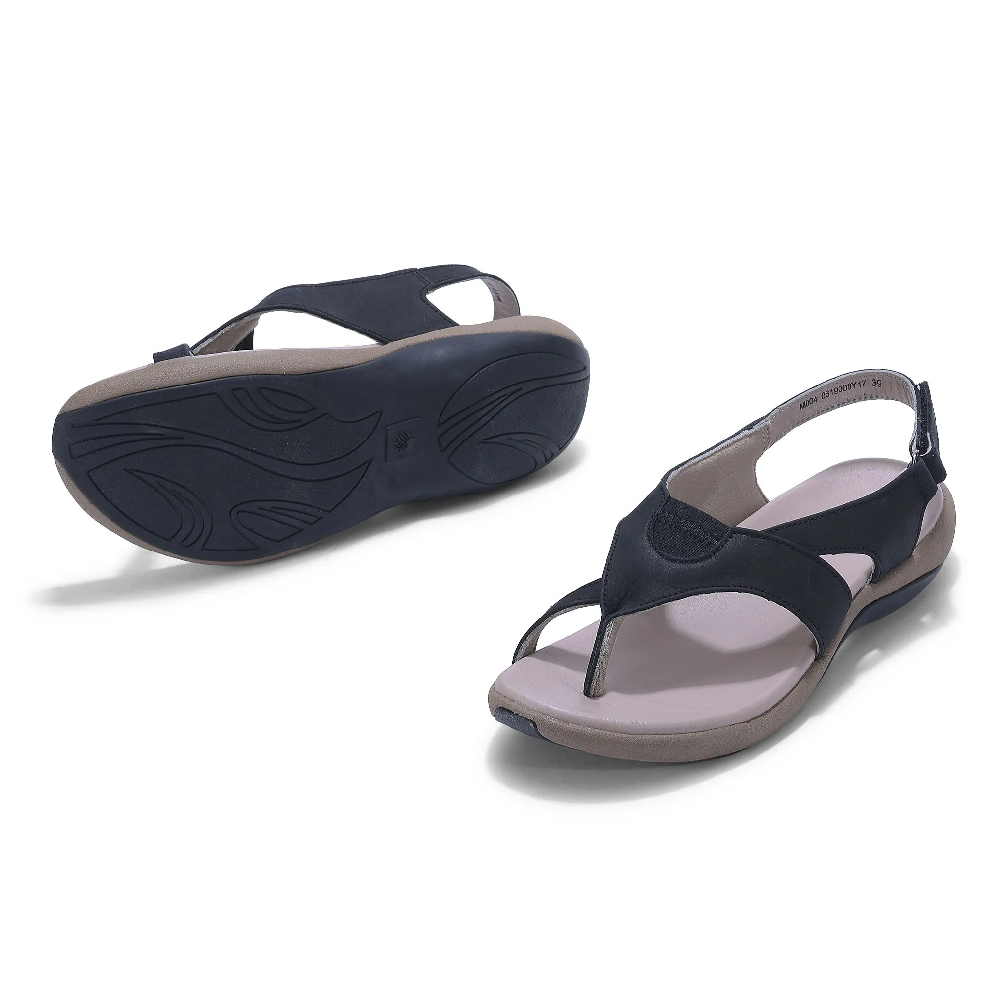 Woodland BLACK Sandals for women - Thumbnail 4