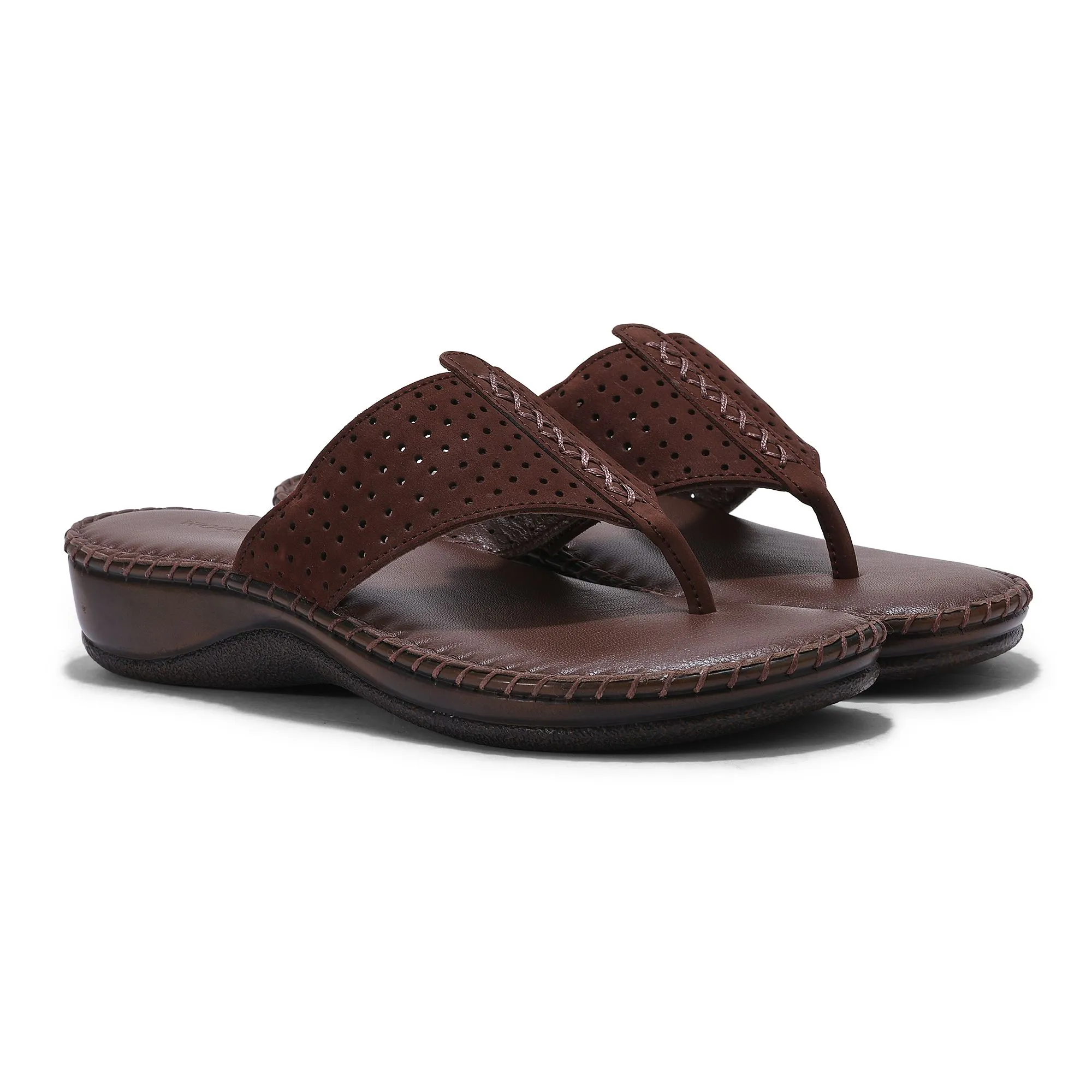 BROWN slipper for women - Thumbnail 6
