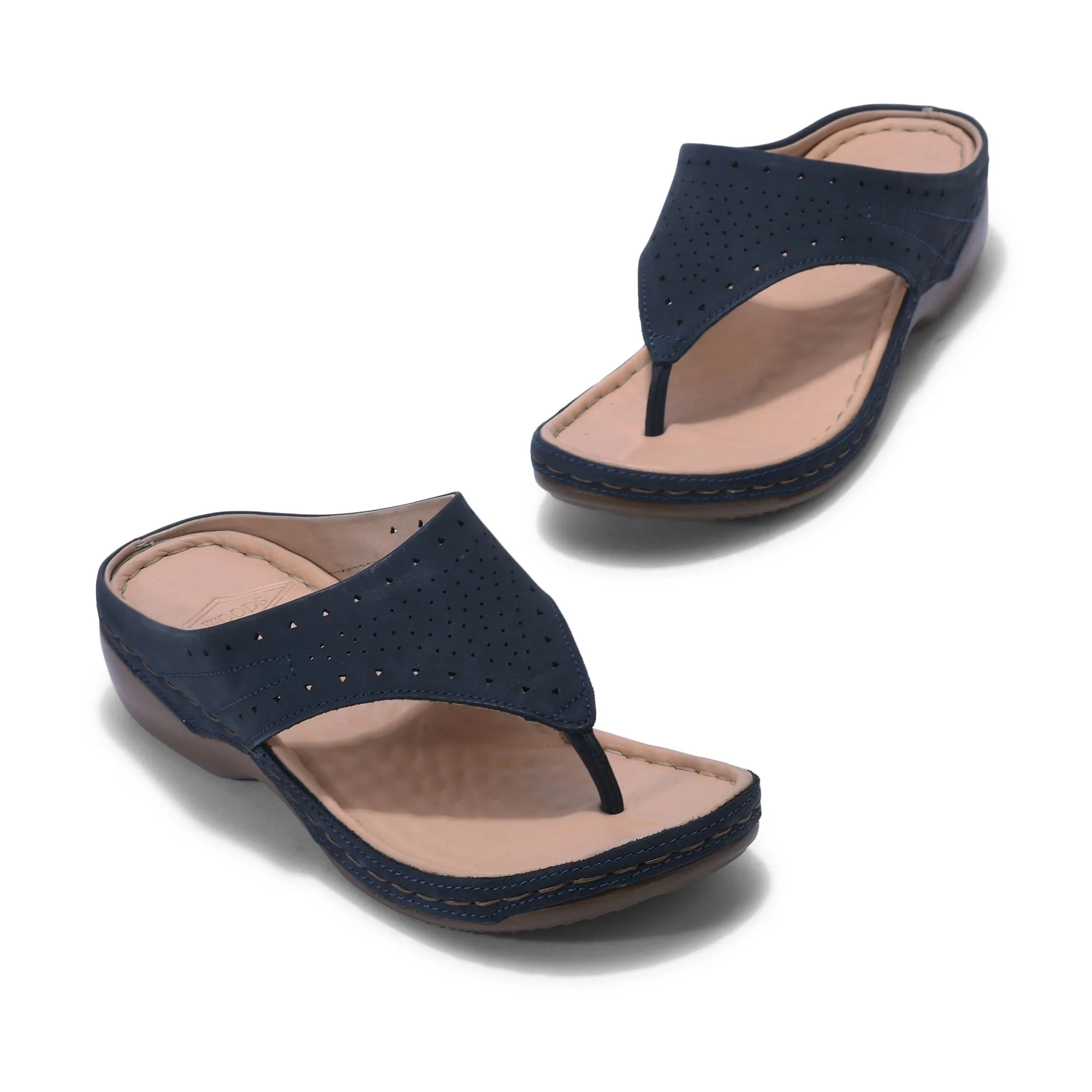 Blue t-strap sandal - Thumbnail 2