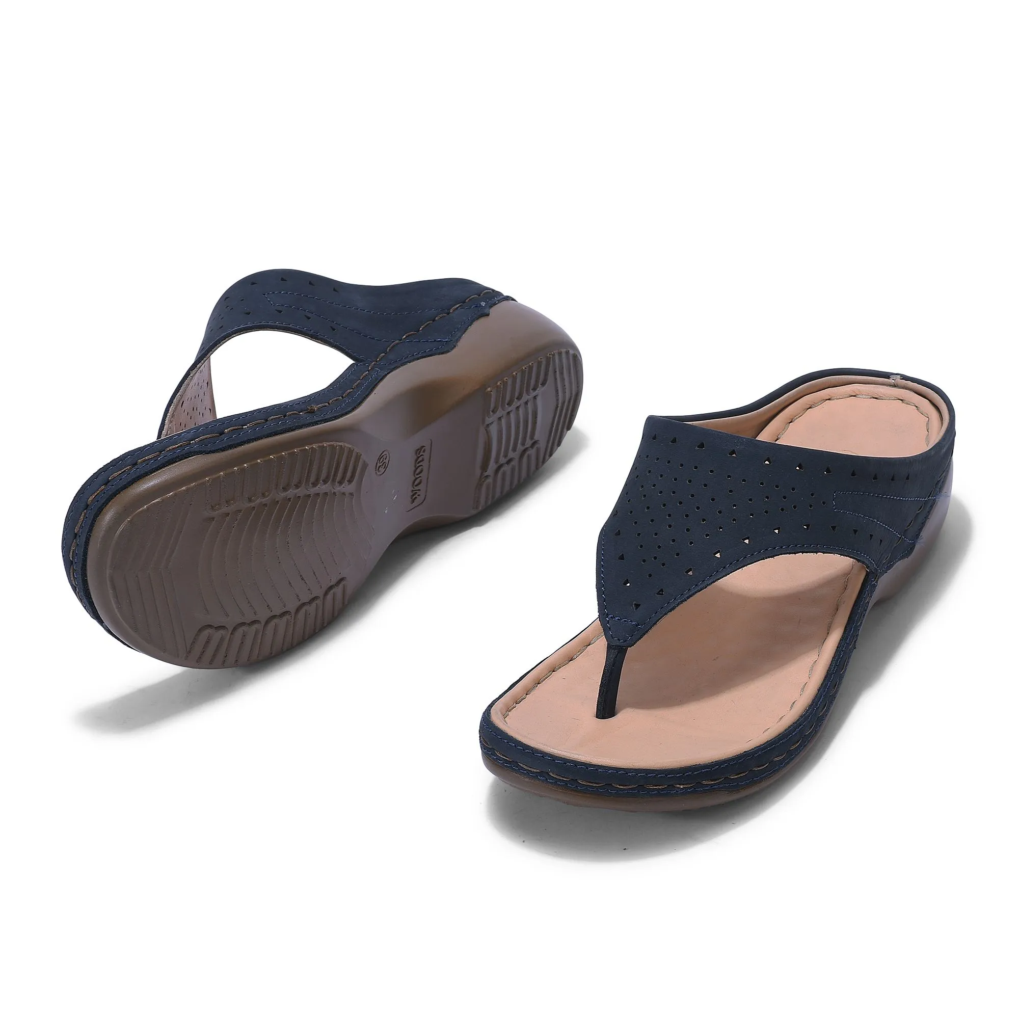 Blue t-strap sandal - Thumbnail 4