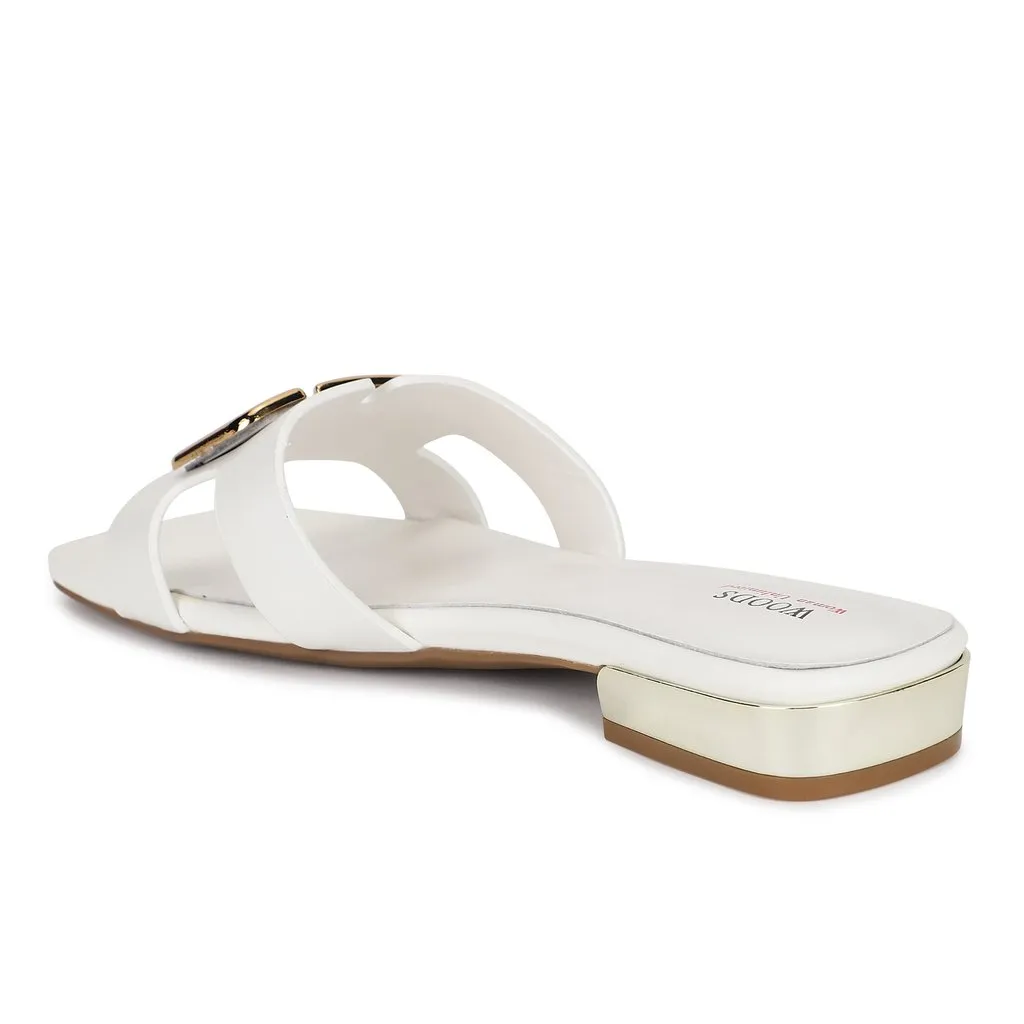 Beige Slip-on sandal for women - Thumbnail 2