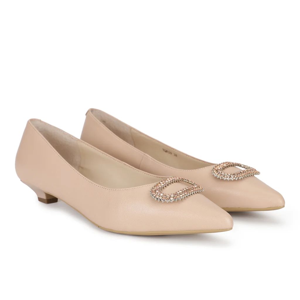 Woods Elegant Women’s Beige Softy Bally Shoes - Thumbnail 6
