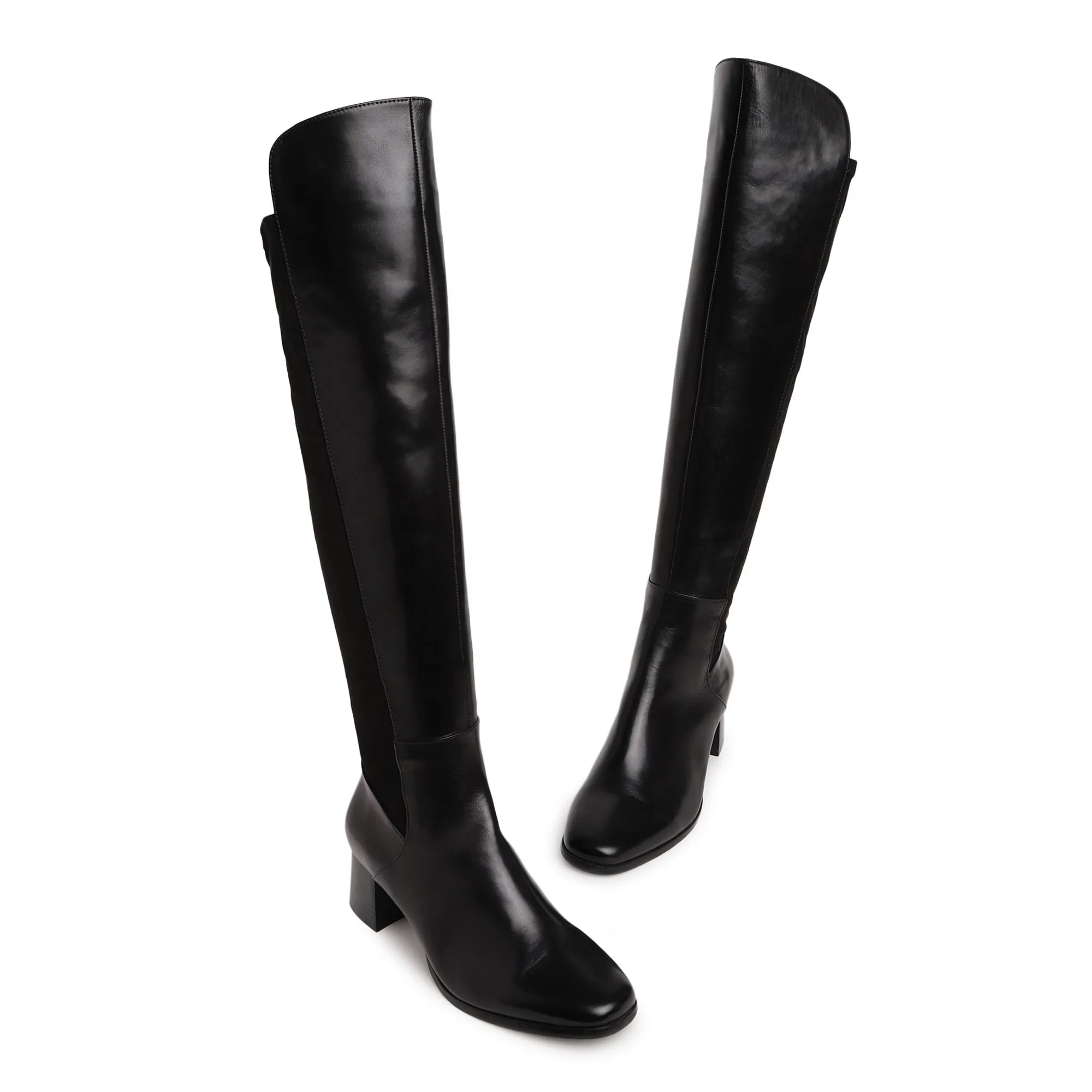 Black Knee High Boot - Thumbnail 2