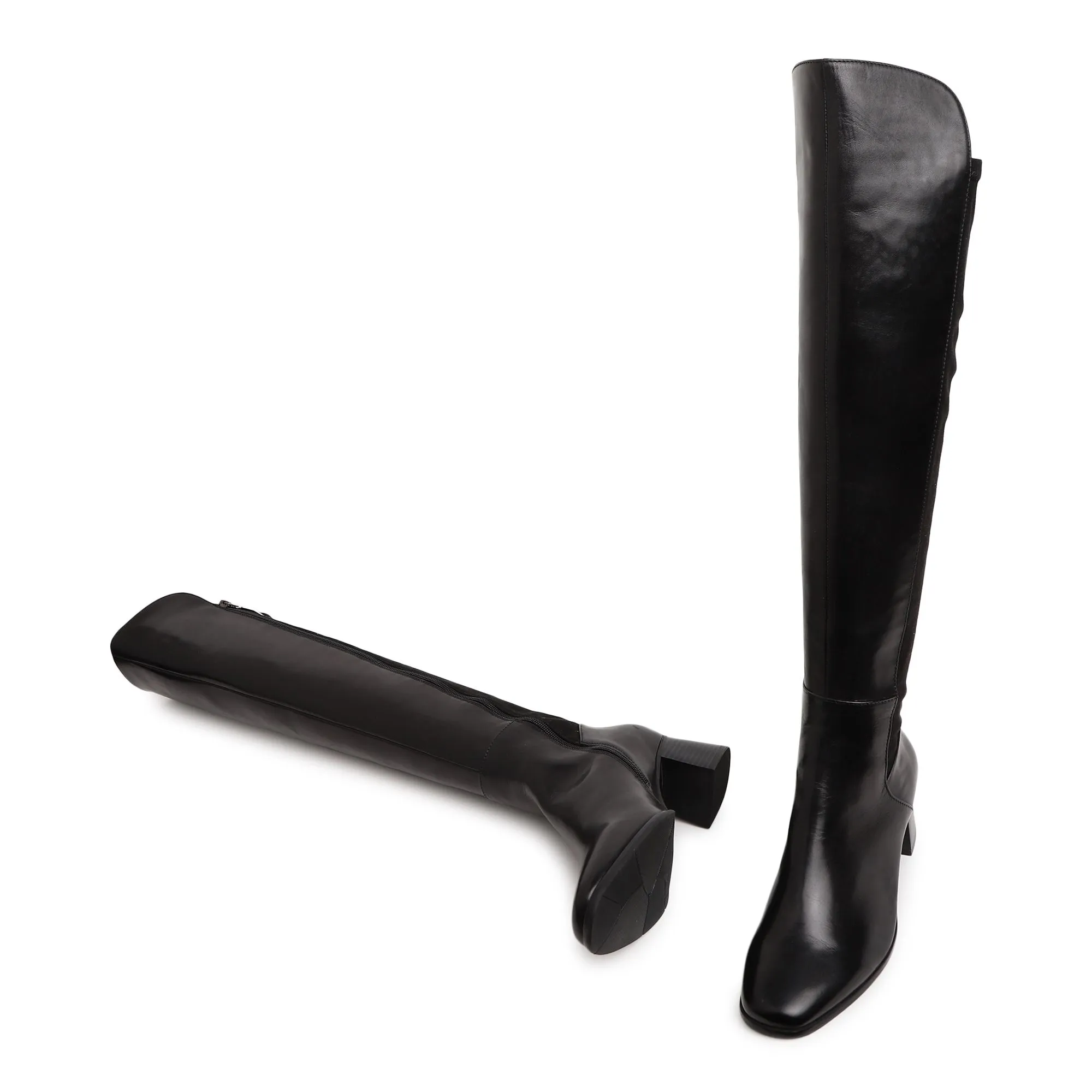 Black Knee High Boot - Thumbnail 4