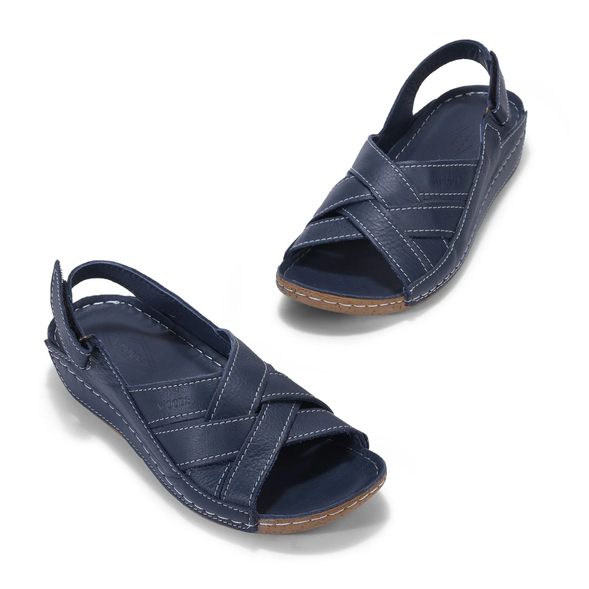Navy sandal for women - Thumbnail 2